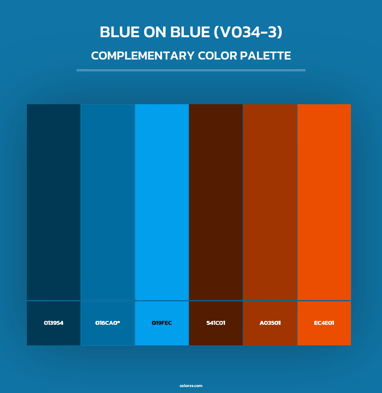 Blue on Blue (V034-3) - Complementary Color Palette
