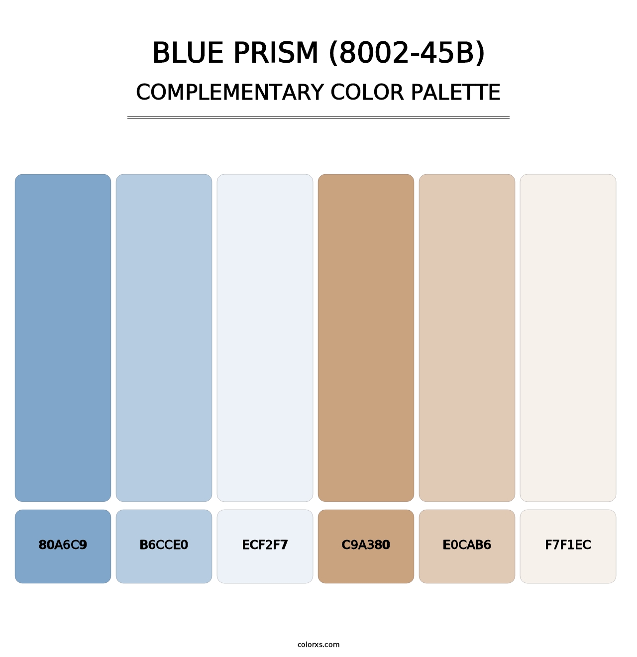 Blue Prism (8002-45B) - Complementary Color Palette
