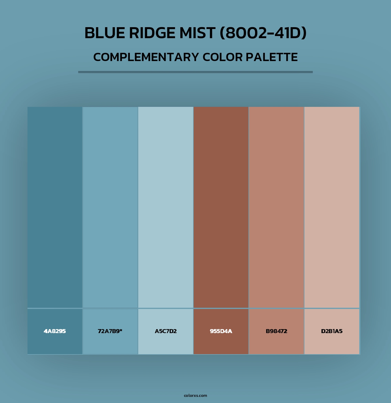 Blue Ridge Mist (8002-41D) - Complementary Color Palette