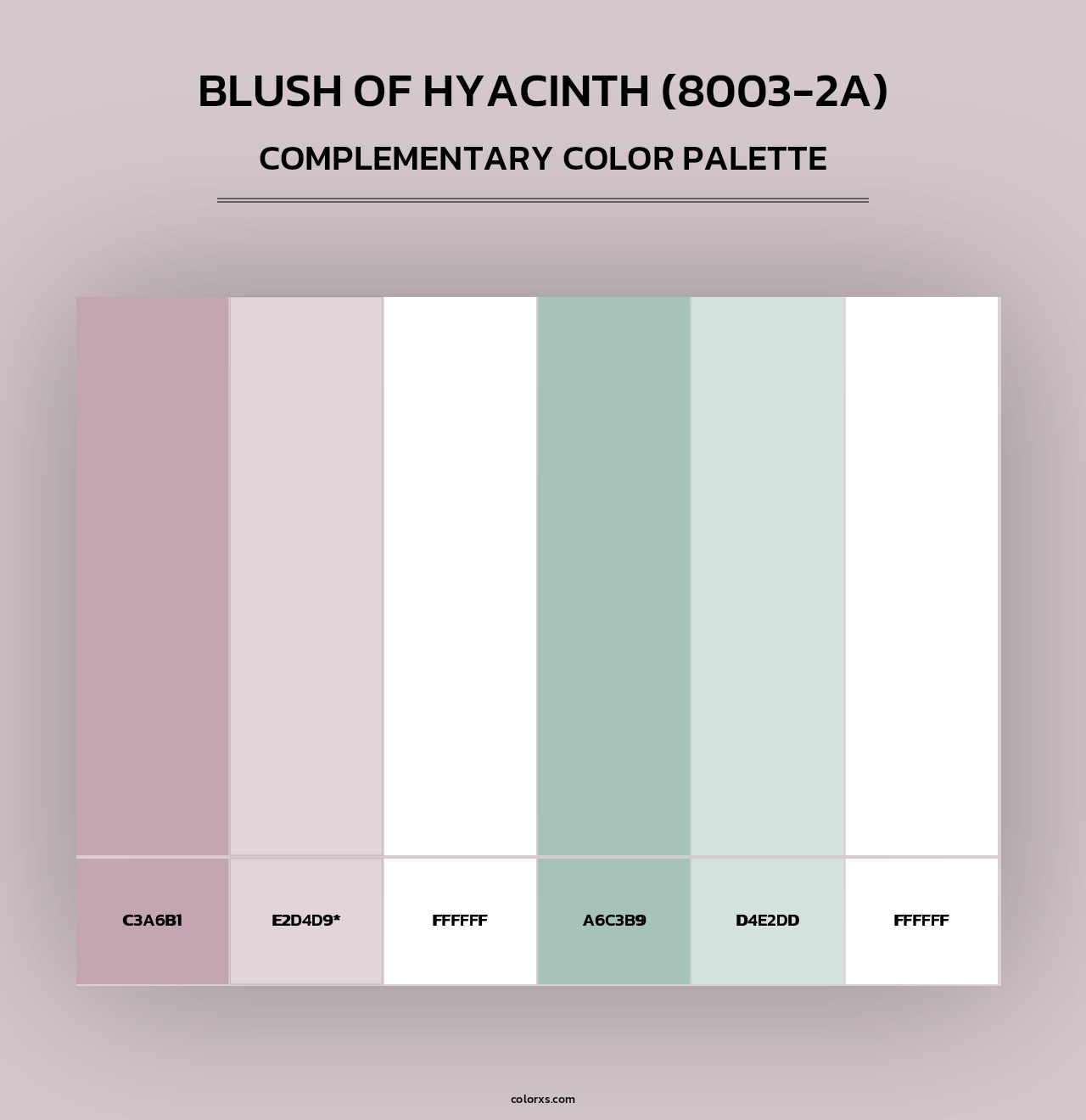 Blush of Hyacinth (8003-2A) - Complementary Color Palette