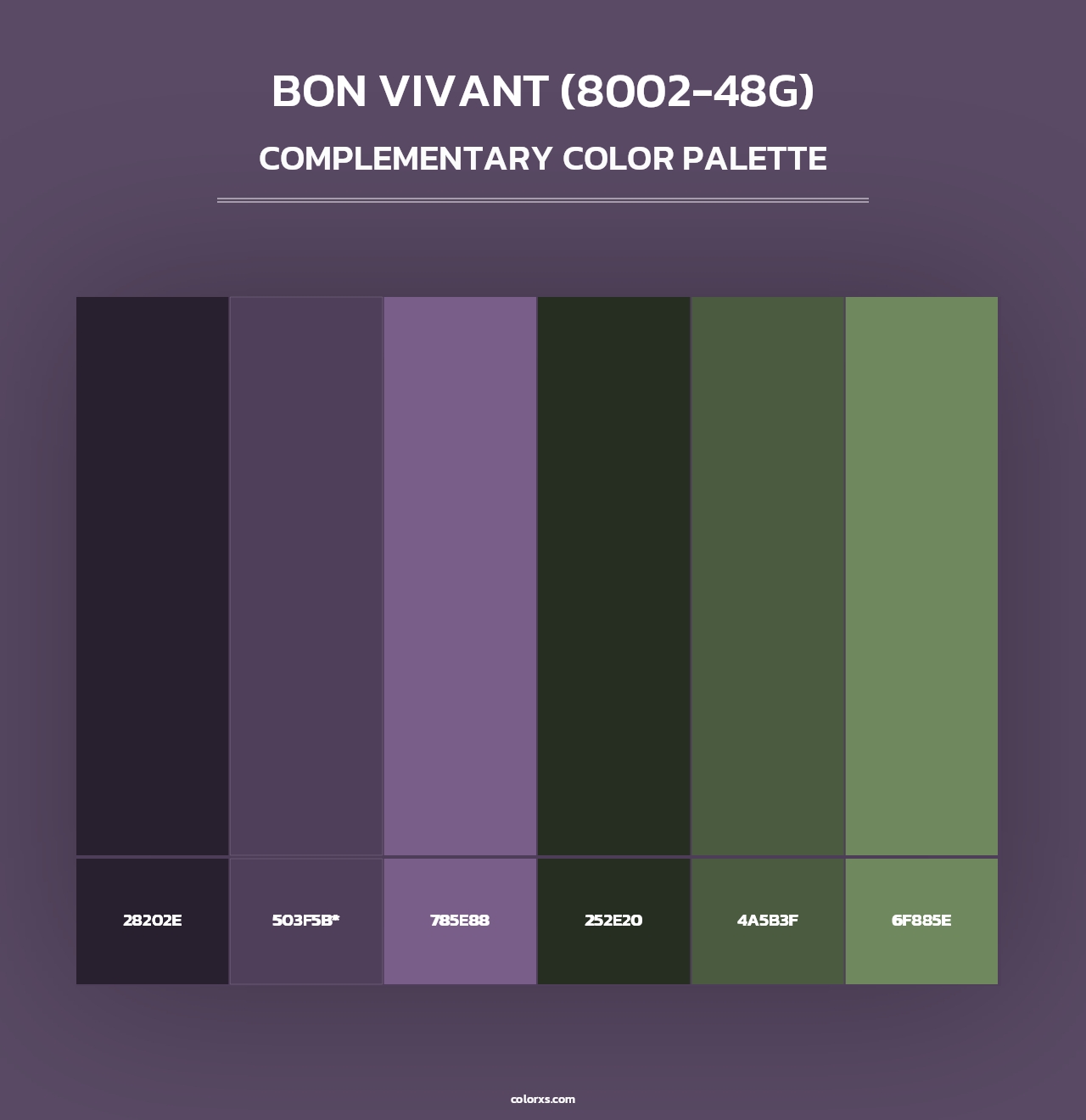 Bon Vivant (8002-48G) - Complementary Color Palette
