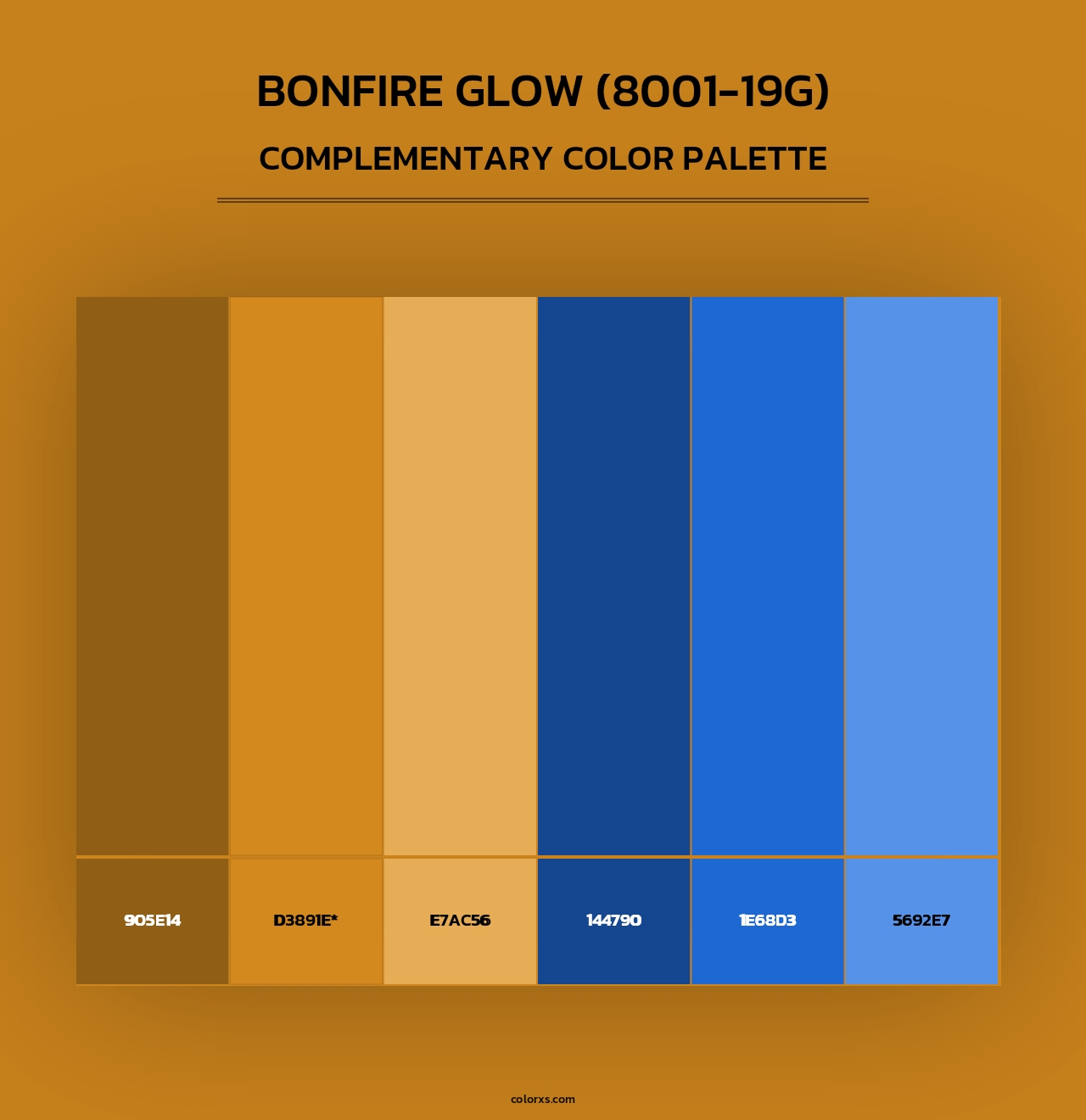 Bonfire Glow (8001-19G) - Complementary Color Palette
