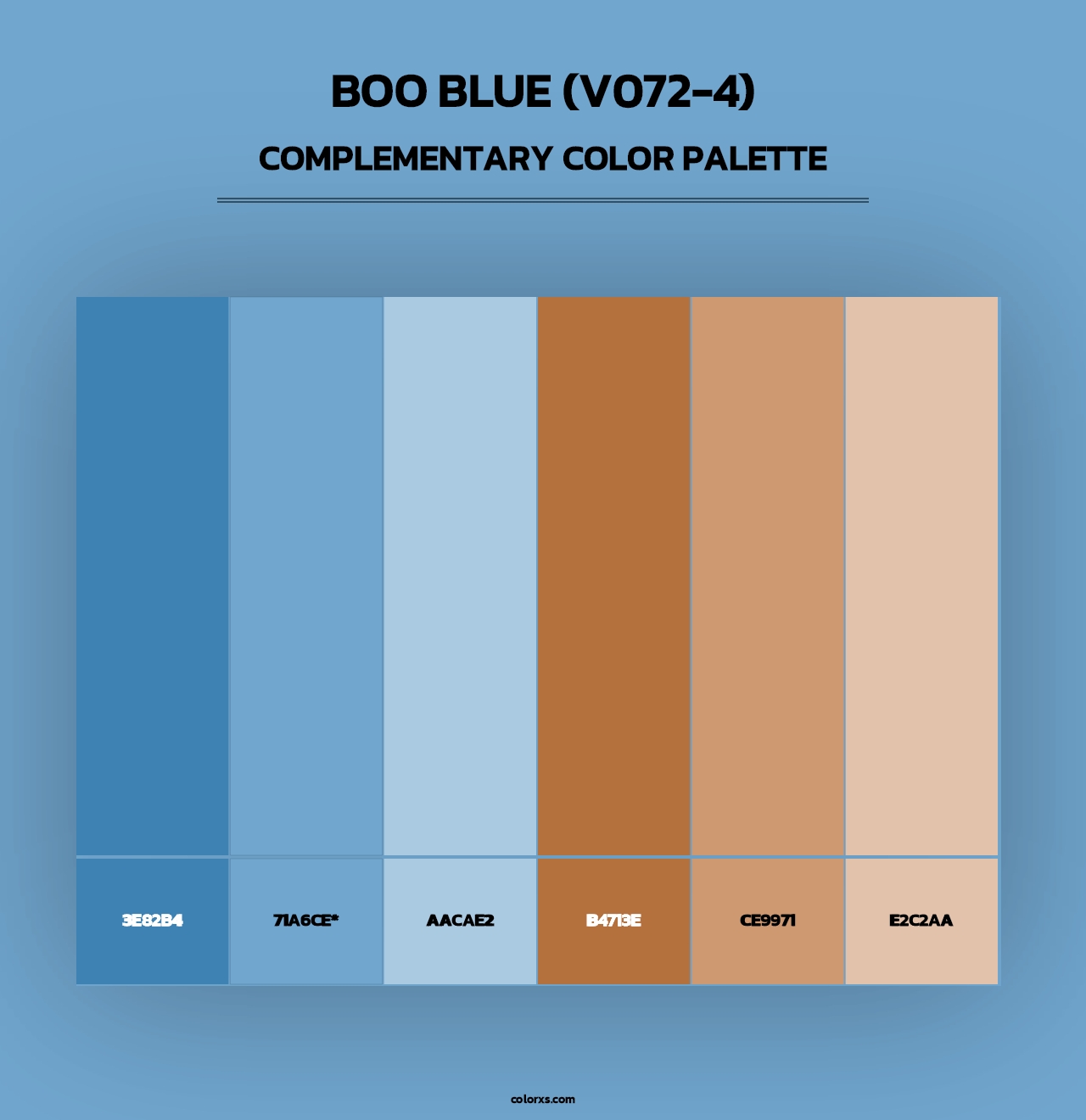 Boo Blue (V072-4) - Complementary Color Palette