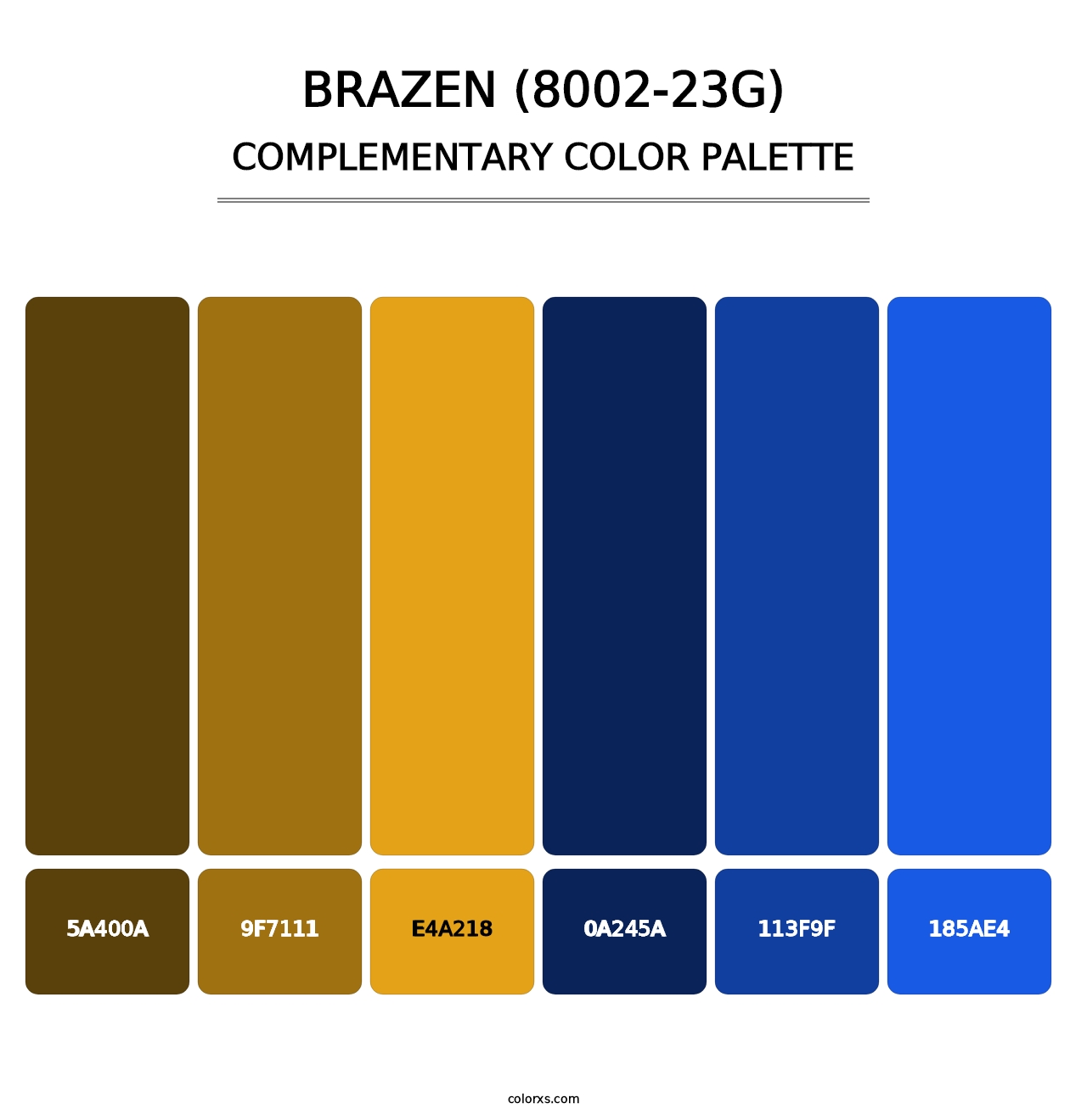 Brazen (8002-23G) - Complementary Color Palette