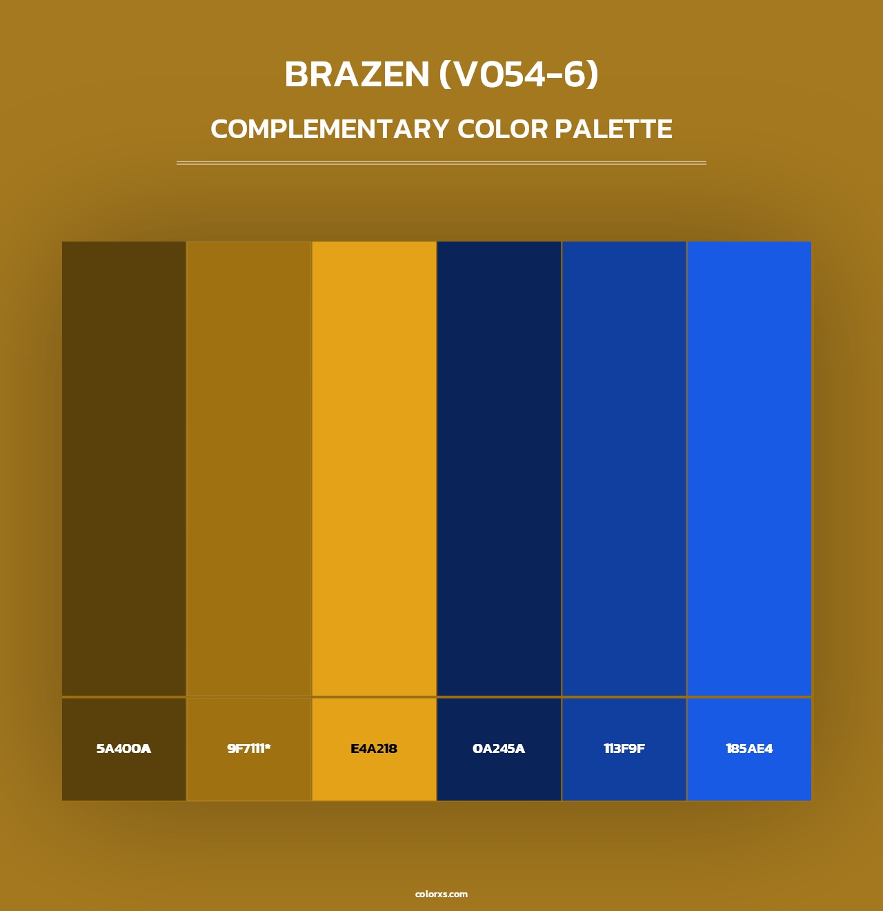 Brazen (V054-6) - Complementary Color Palette