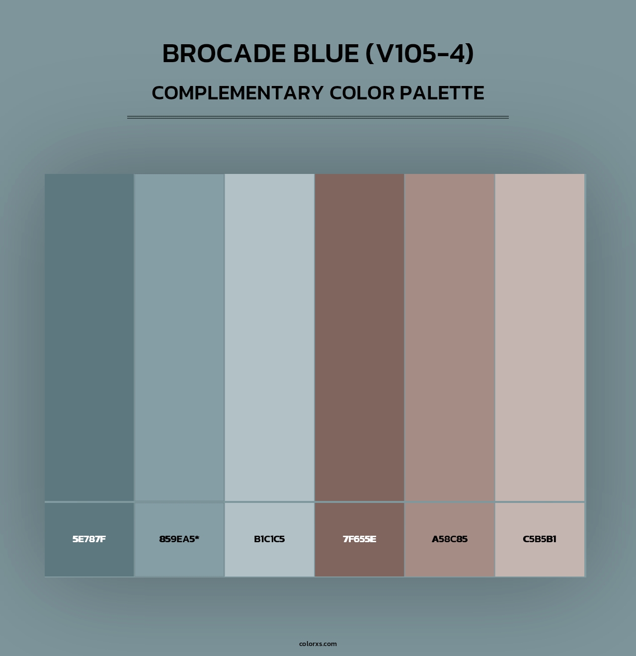 Brocade Blue (V105-4) - Complementary Color Palette