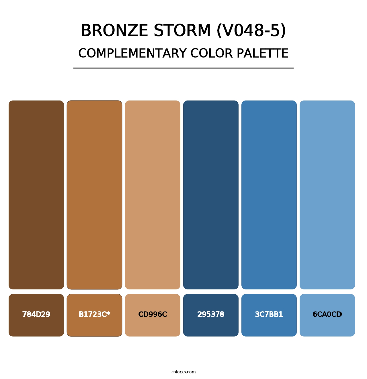 Bronze Storm (V048-5) - Complementary Color Palette