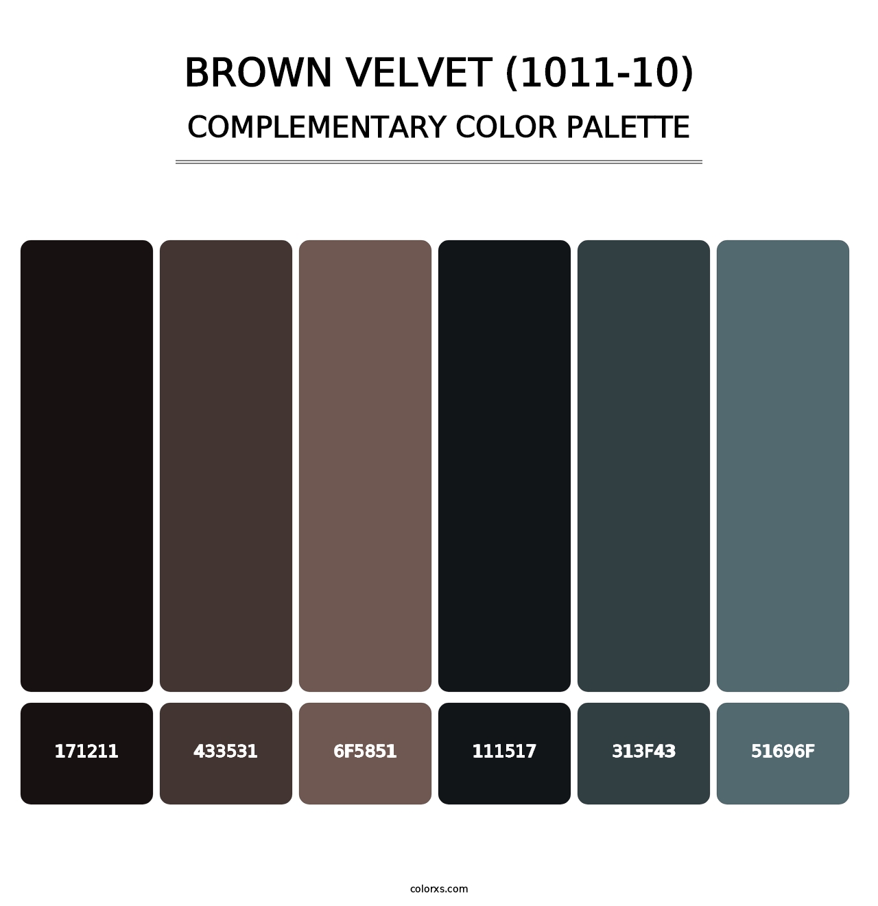 Brown Velvet (1011-10) - Complementary Color Palette