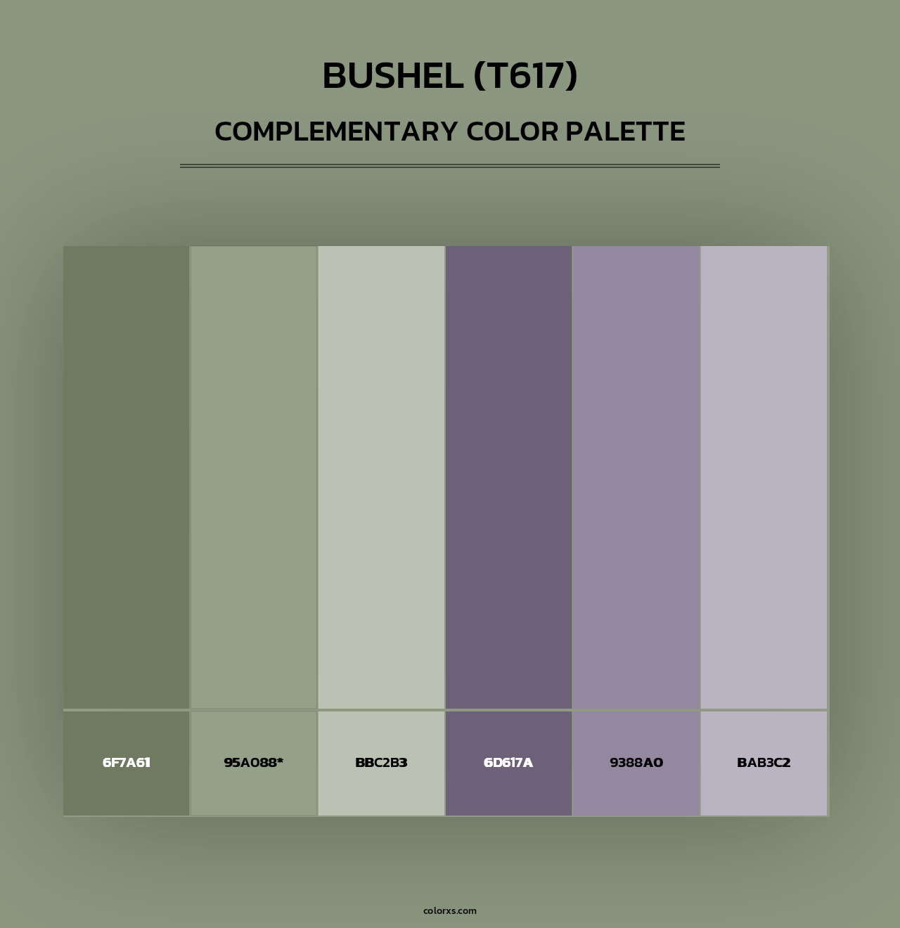 Bushel (T617) - Complementary Color Palette