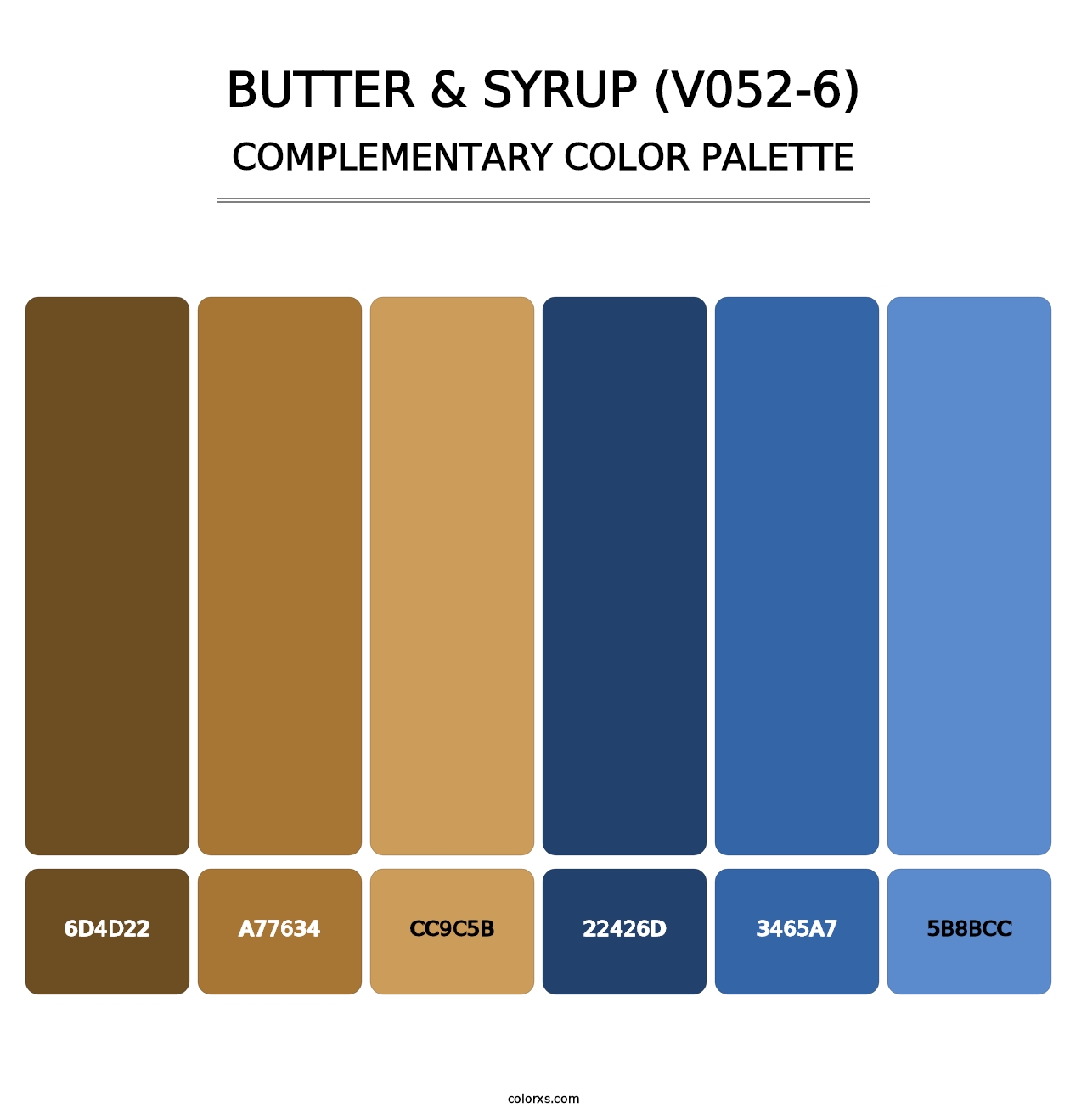 Butter & Syrup (V052-6) - Complementary Color Palette