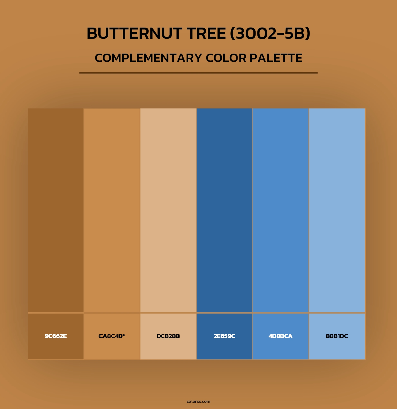 Butternut Tree (3002-5B) - Complementary Color Palette