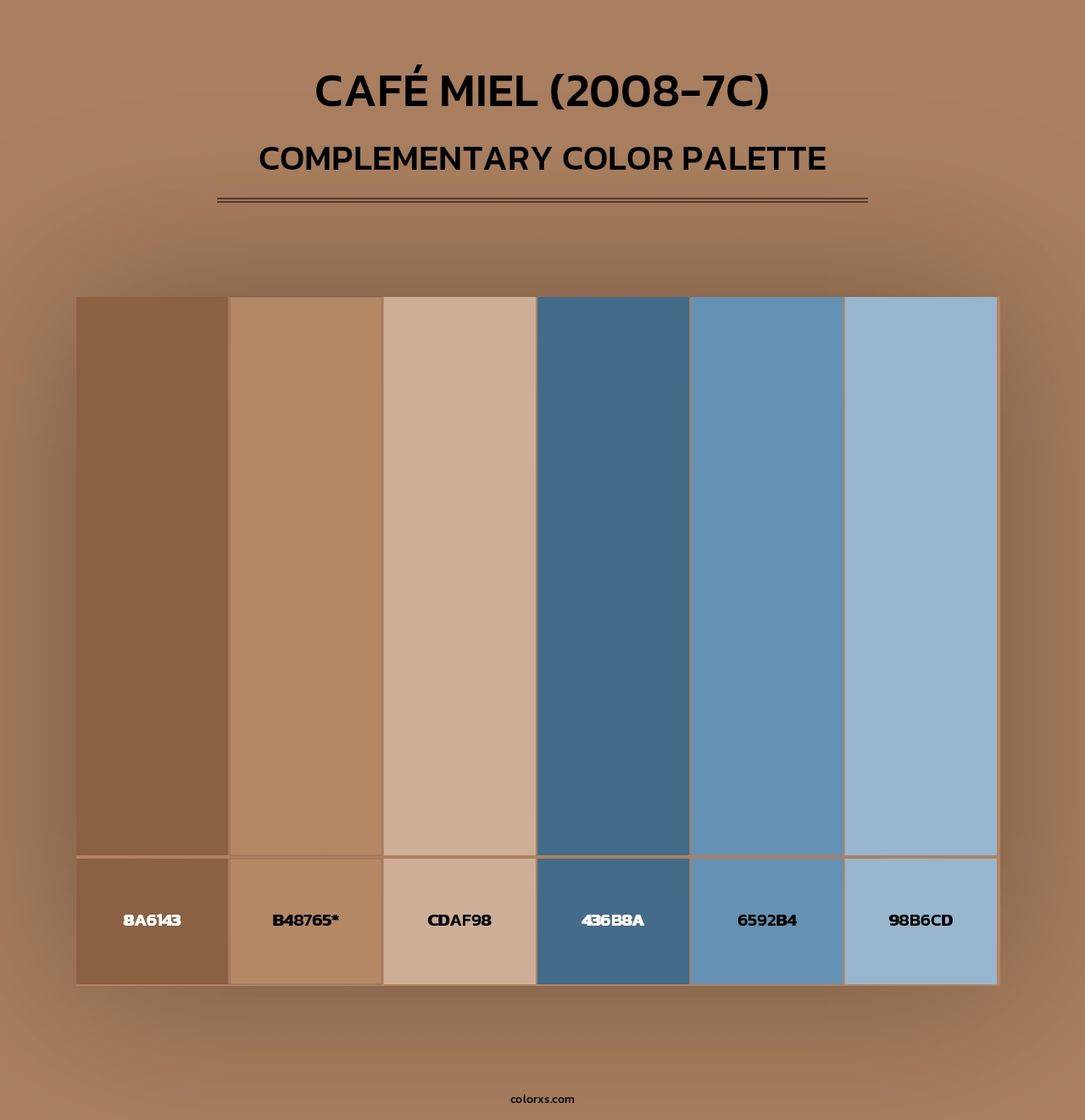 Café Miel (2008-7C) - Complementary Color Palette