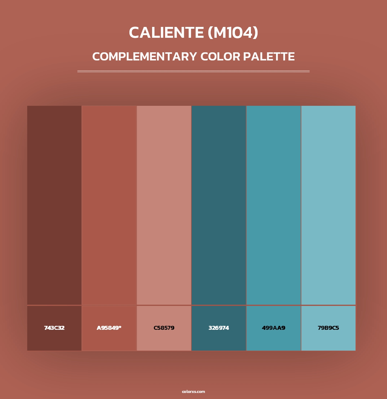 Caliente (M104) - Complementary Color Palette