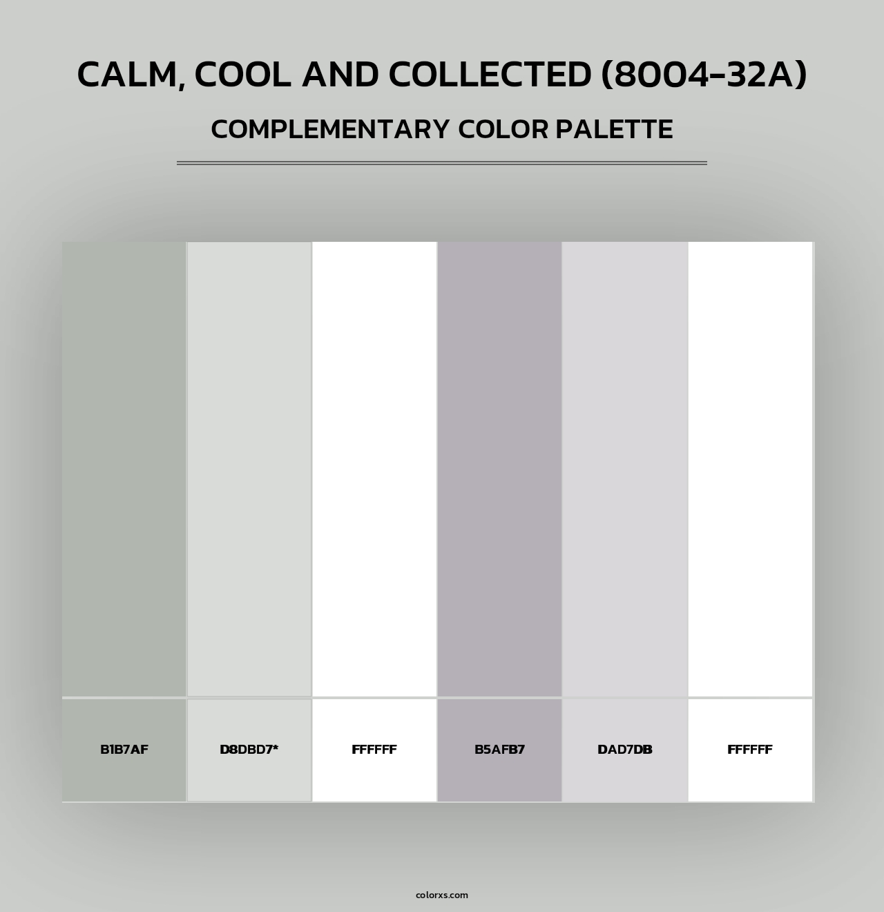 Calm, Cool and Collected (8004-32A) - Complementary Color Palette