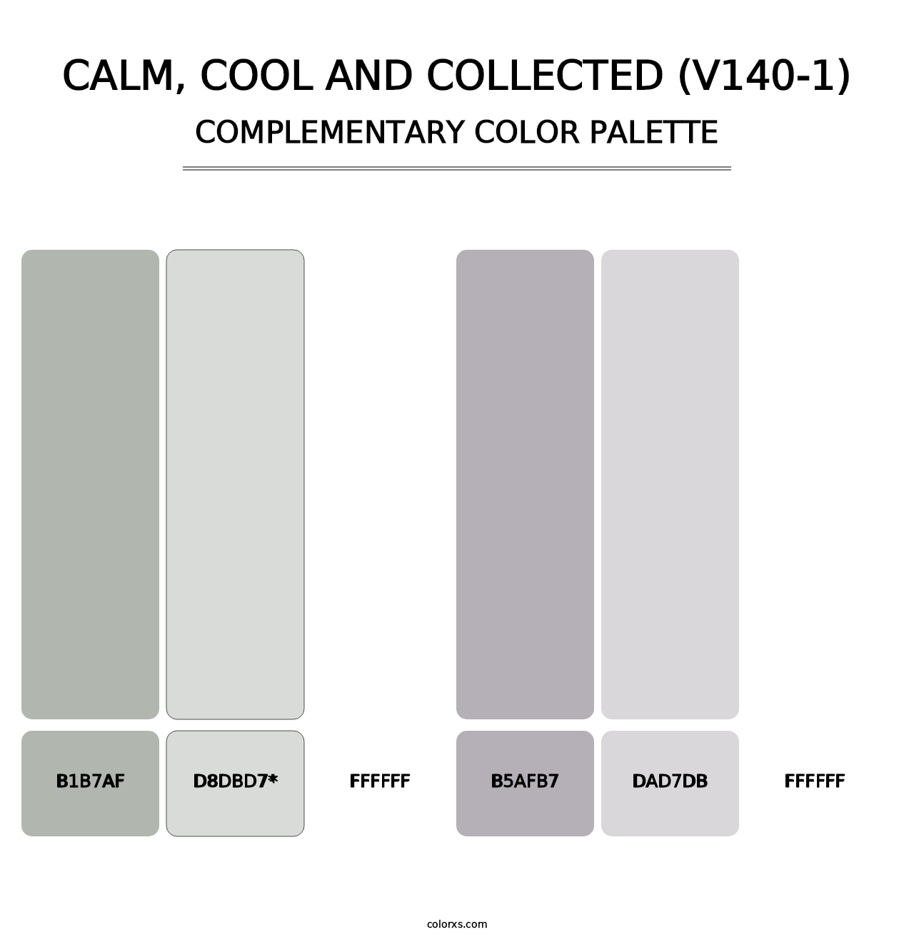 Calm, Cool and Collected (V140-1) - Complementary Color Palette