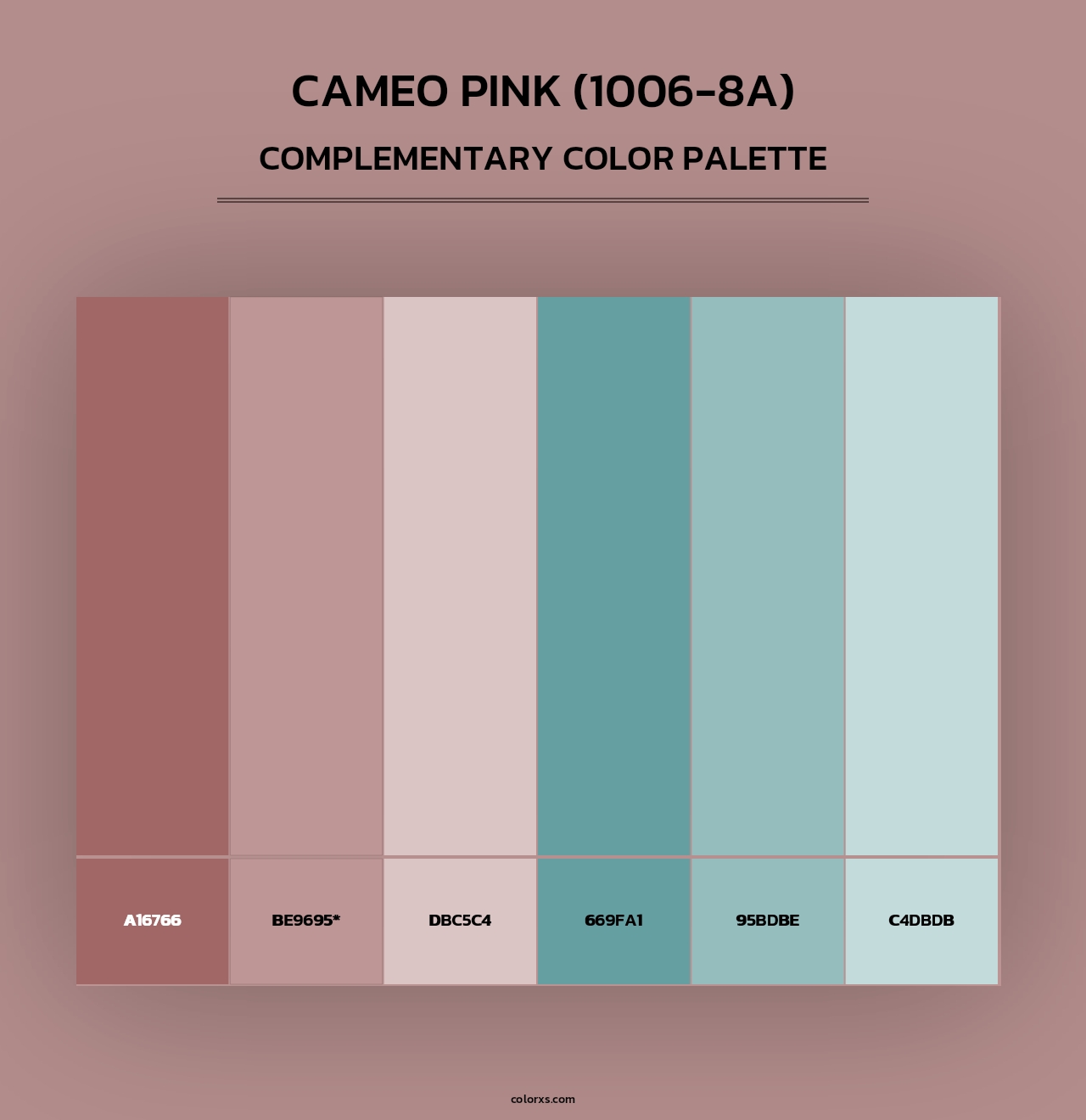 Cameo Pink (1006-8A) - Complementary Color Palette