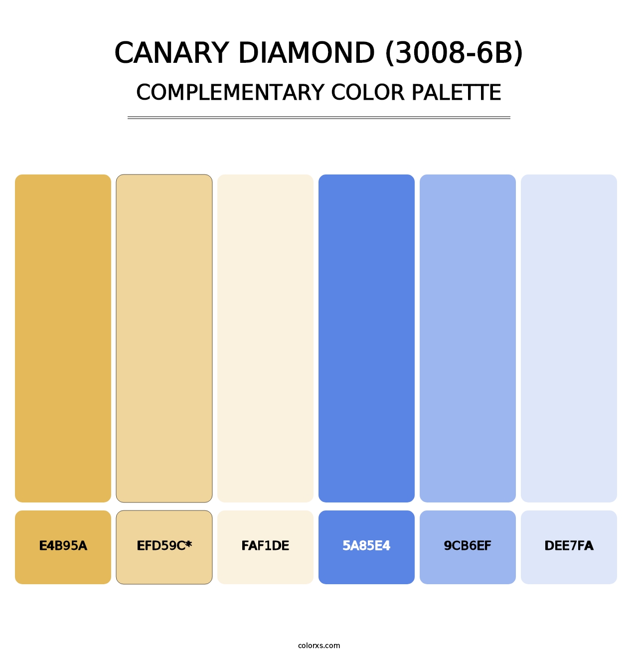 Canary Diamond (3008-6B) - Complementary Color Palette