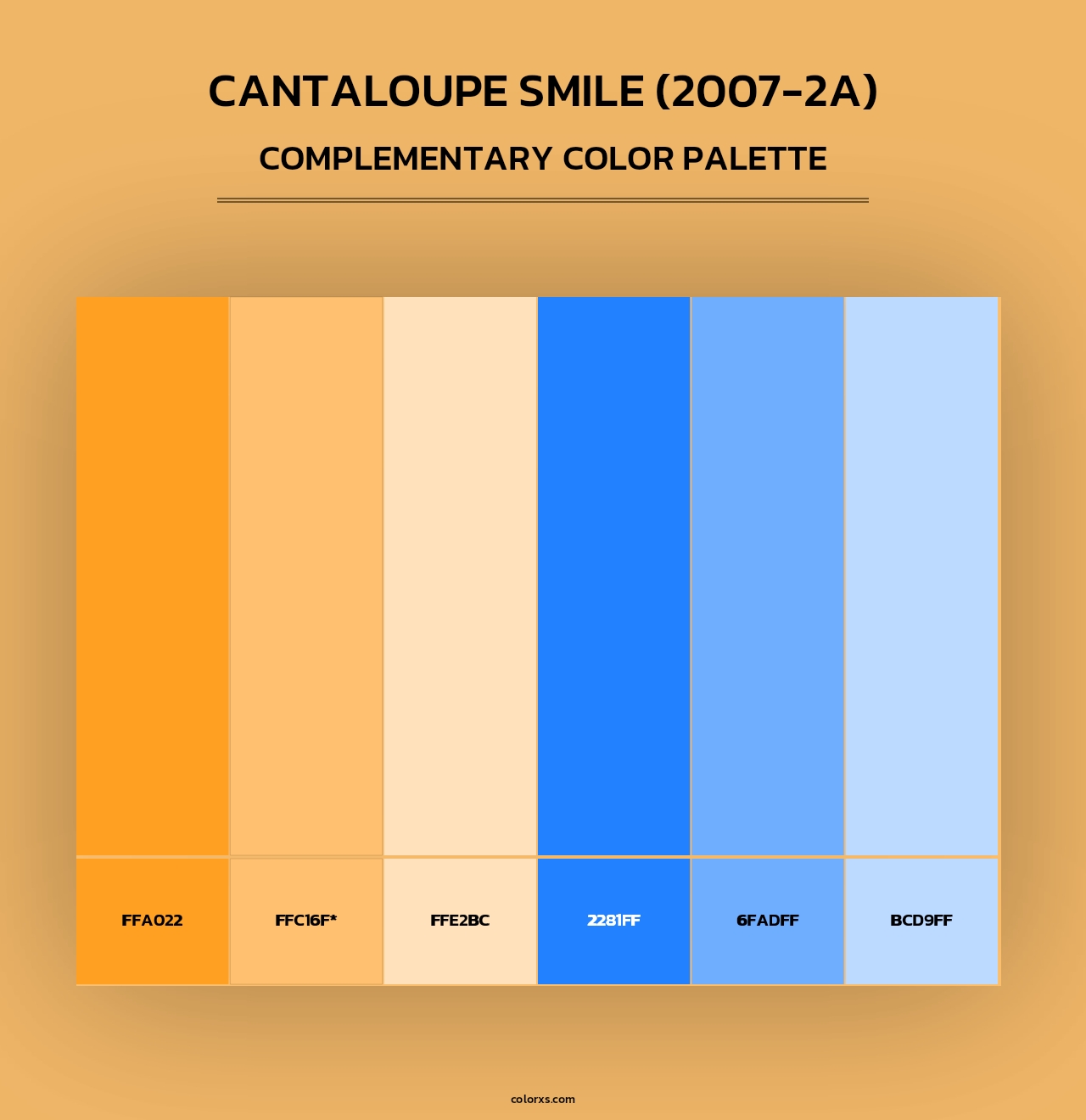 Cantaloupe Smile (2007-2A) - Complementary Color Palette