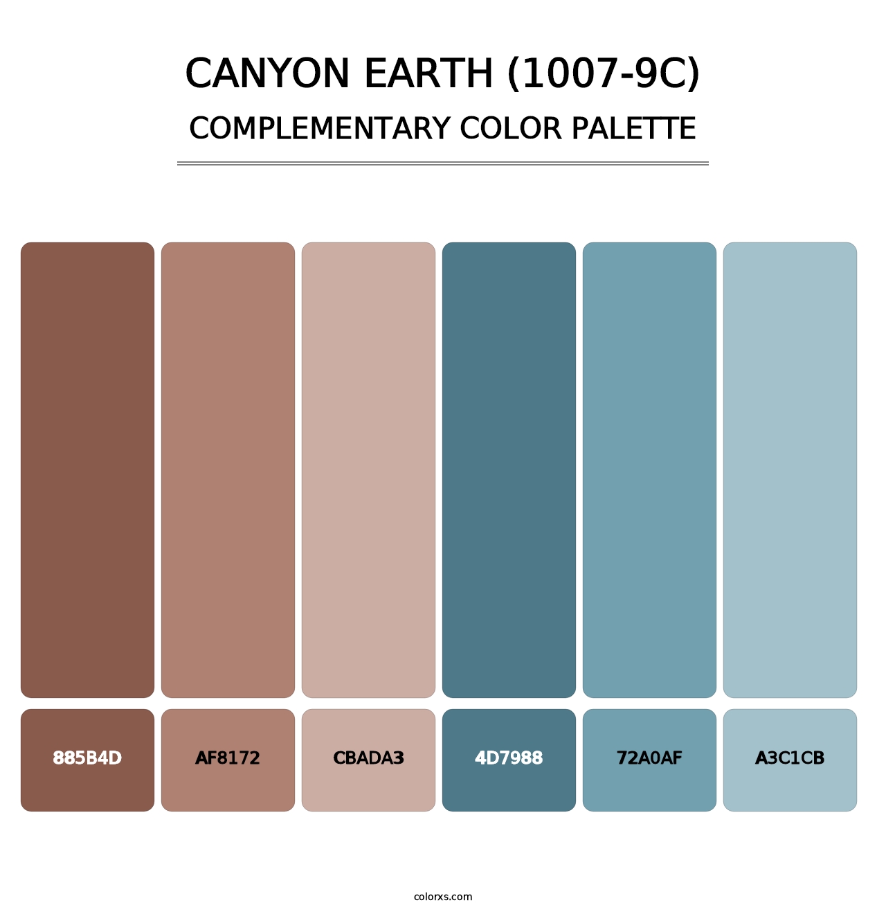 Canyon Earth (1007-9C) - Complementary Color Palette