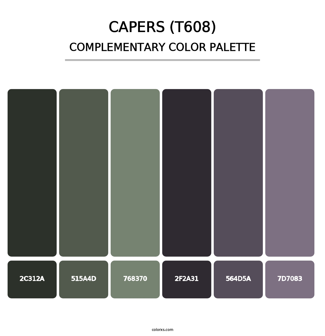 Capers (T608) - Complementary Color Palette