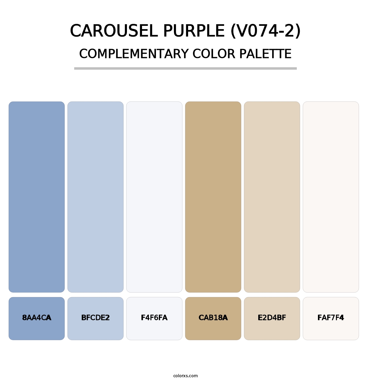 Carousel Purple (V074-2) - Complementary Color Palette
