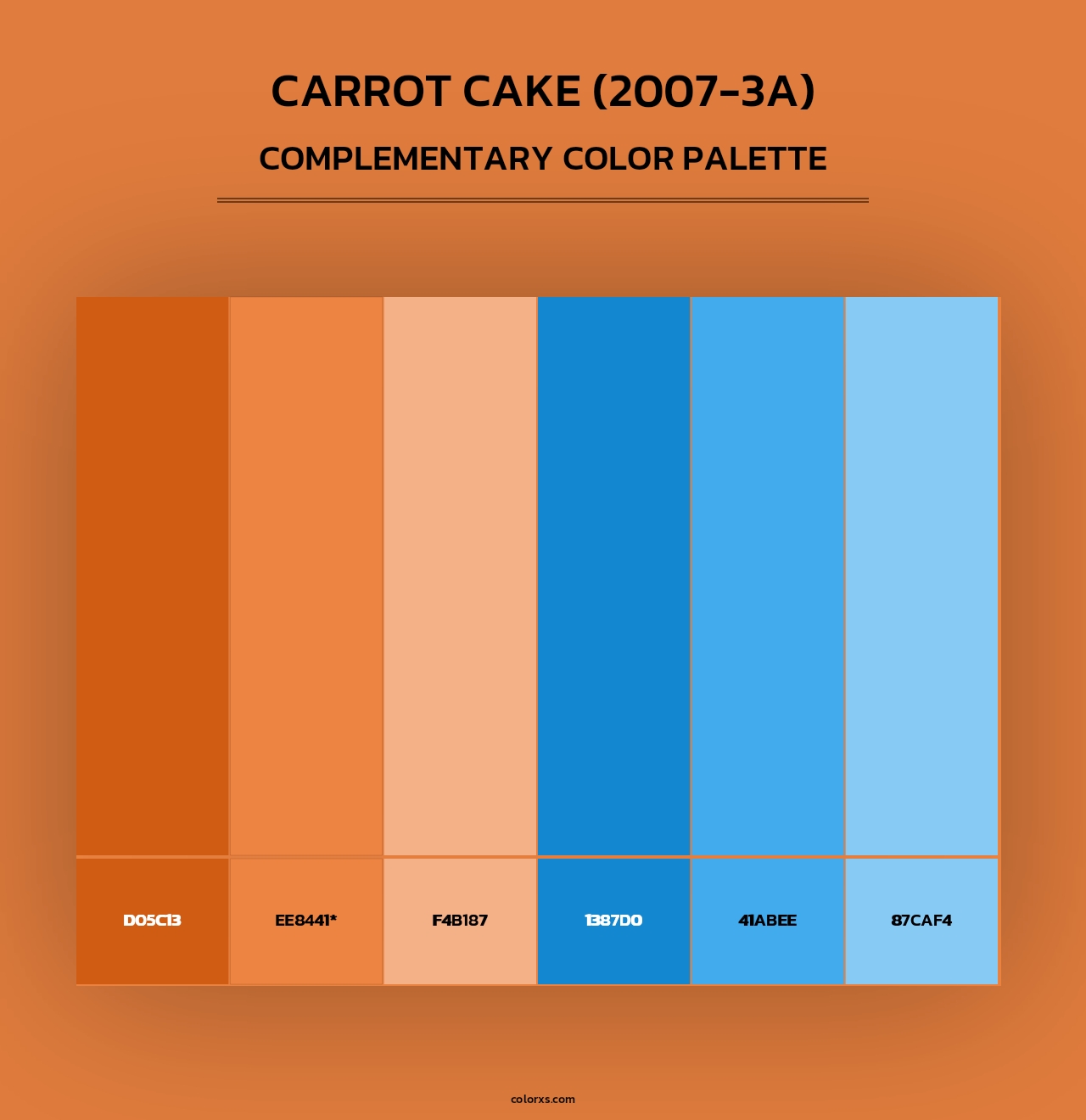 Carrot Cake (2007-3A) - Complementary Color Palette