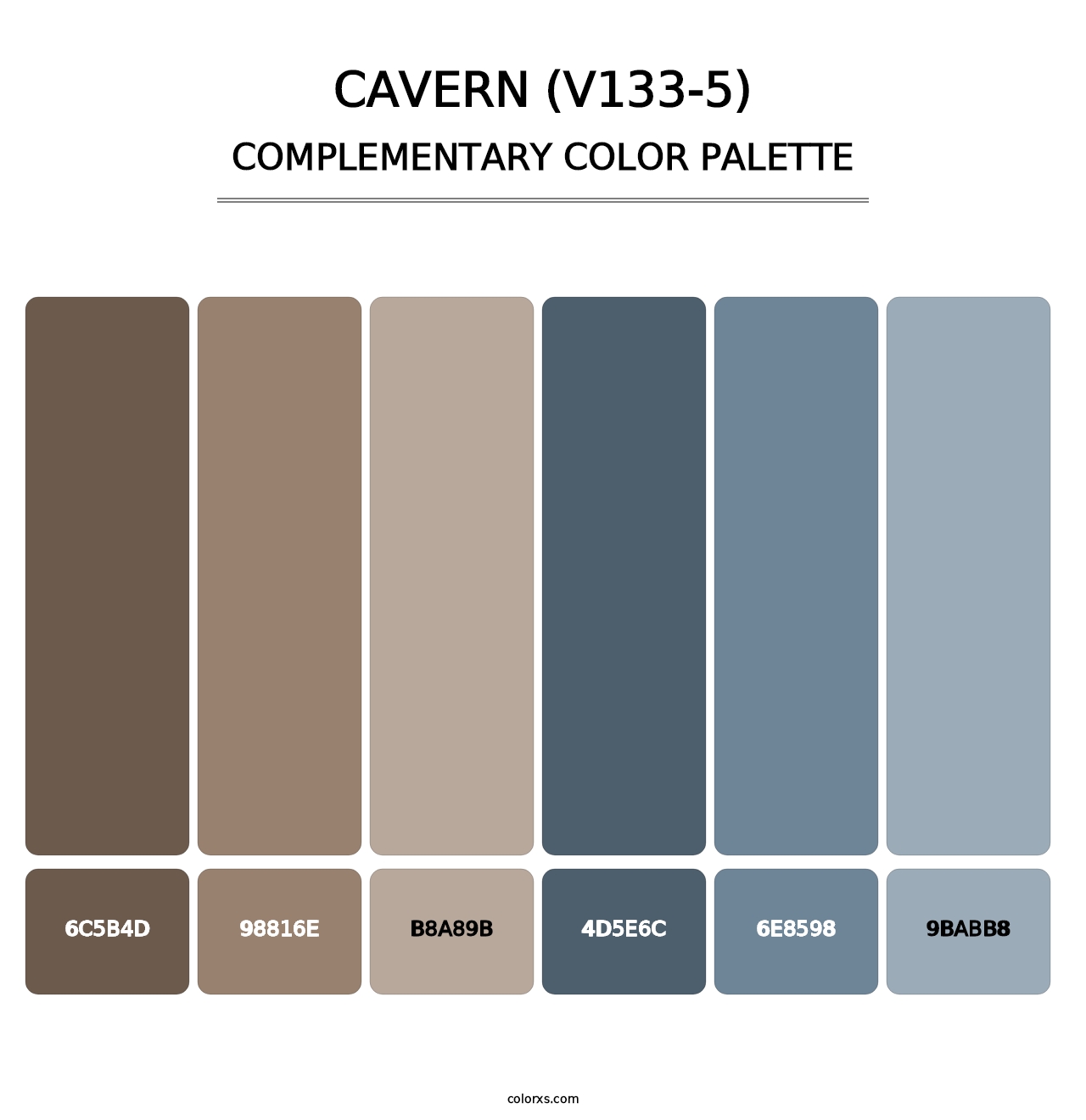 Cavern (V133-5) - Complementary Color Palette