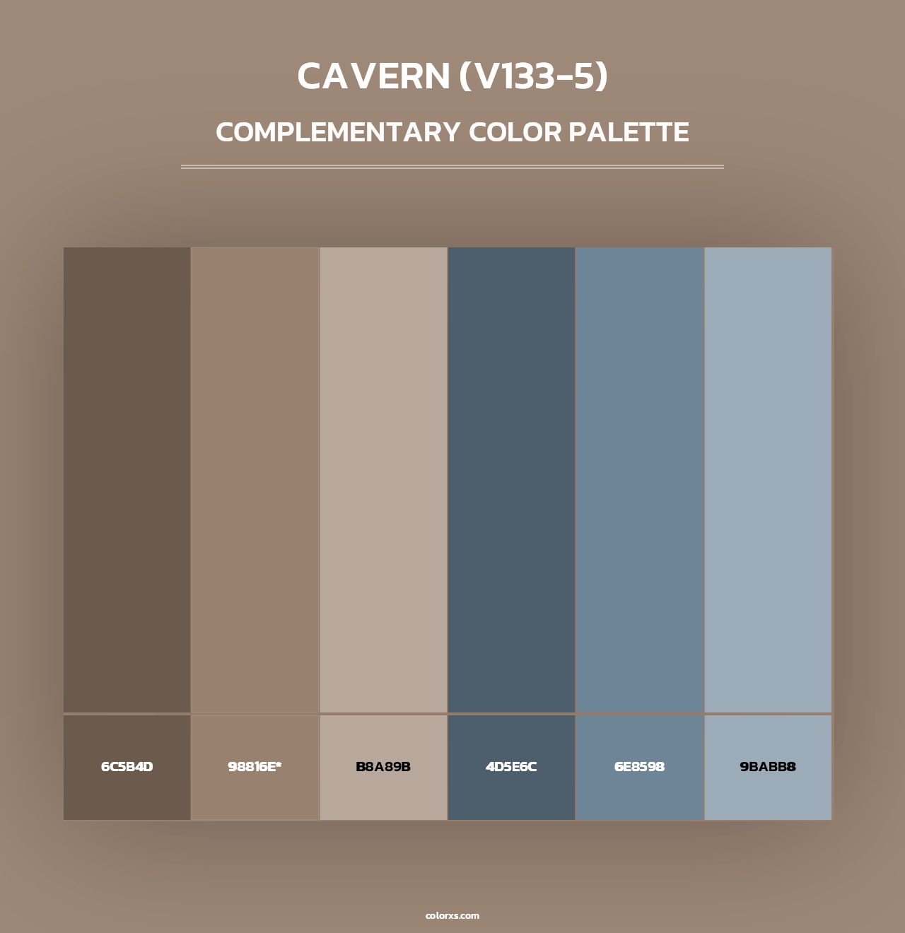 Cavern (V133-5) - Complementary Color Palette