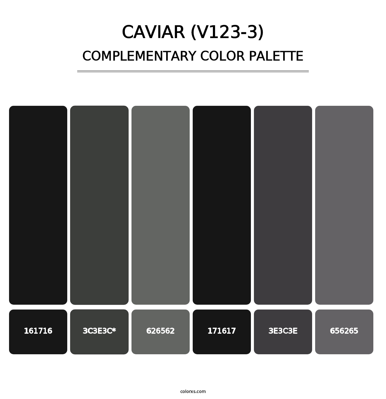 Caviar (V123-3) - Complementary Color Palette