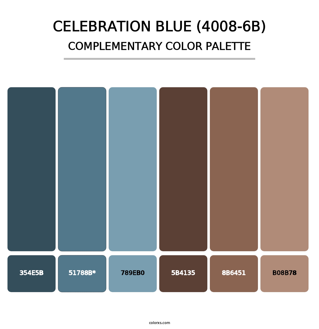 Celebration Blue (4008-6B) - Complementary Color Palette