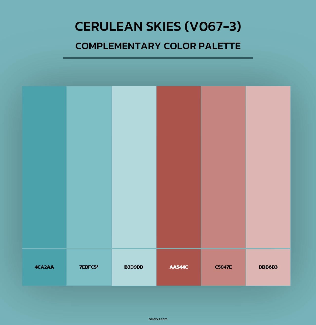 Cerulean Skies (V067-3) - Complementary Color Palette
