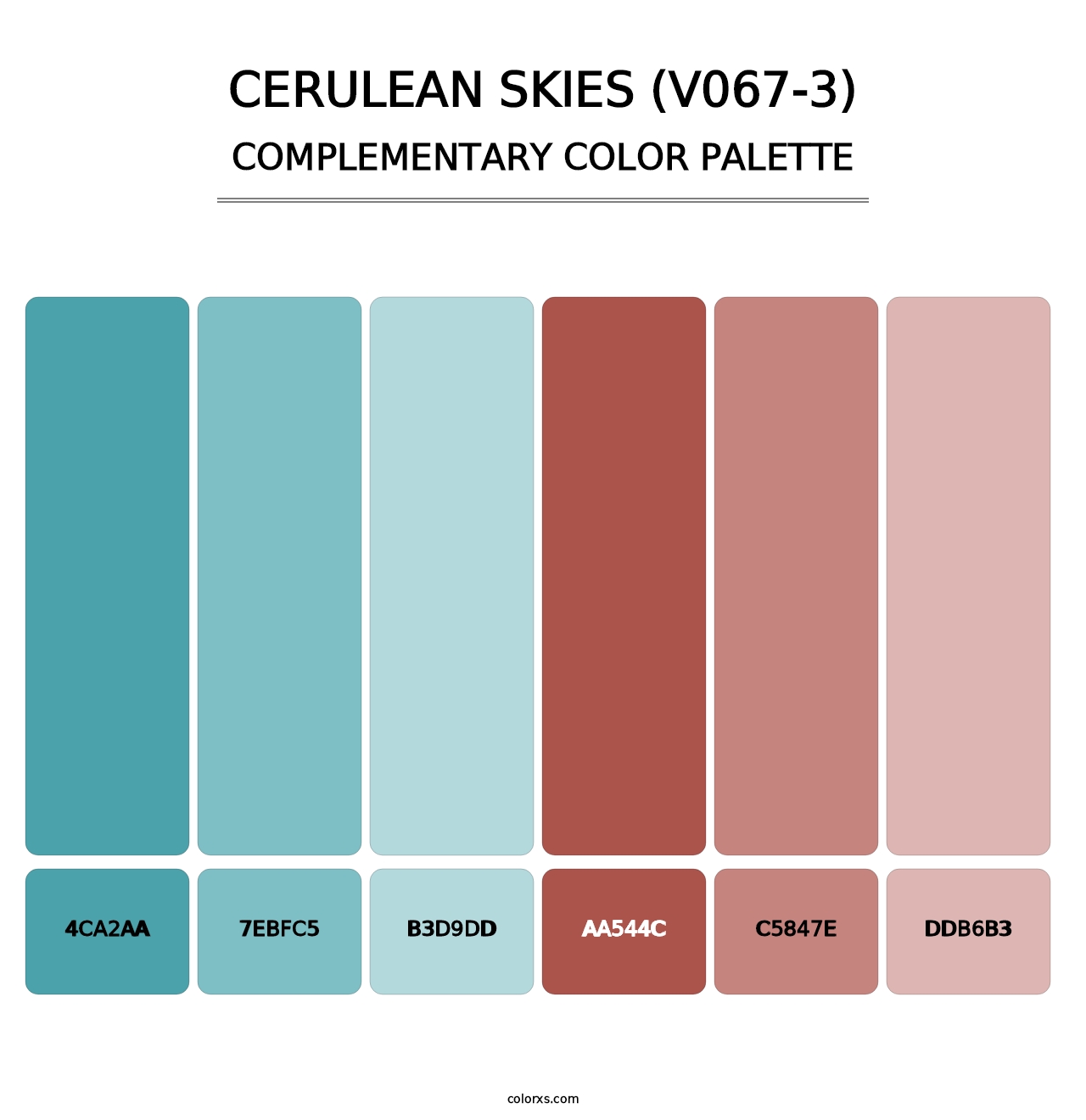 Cerulean Skies (V067-3) - Complementary Color Palette