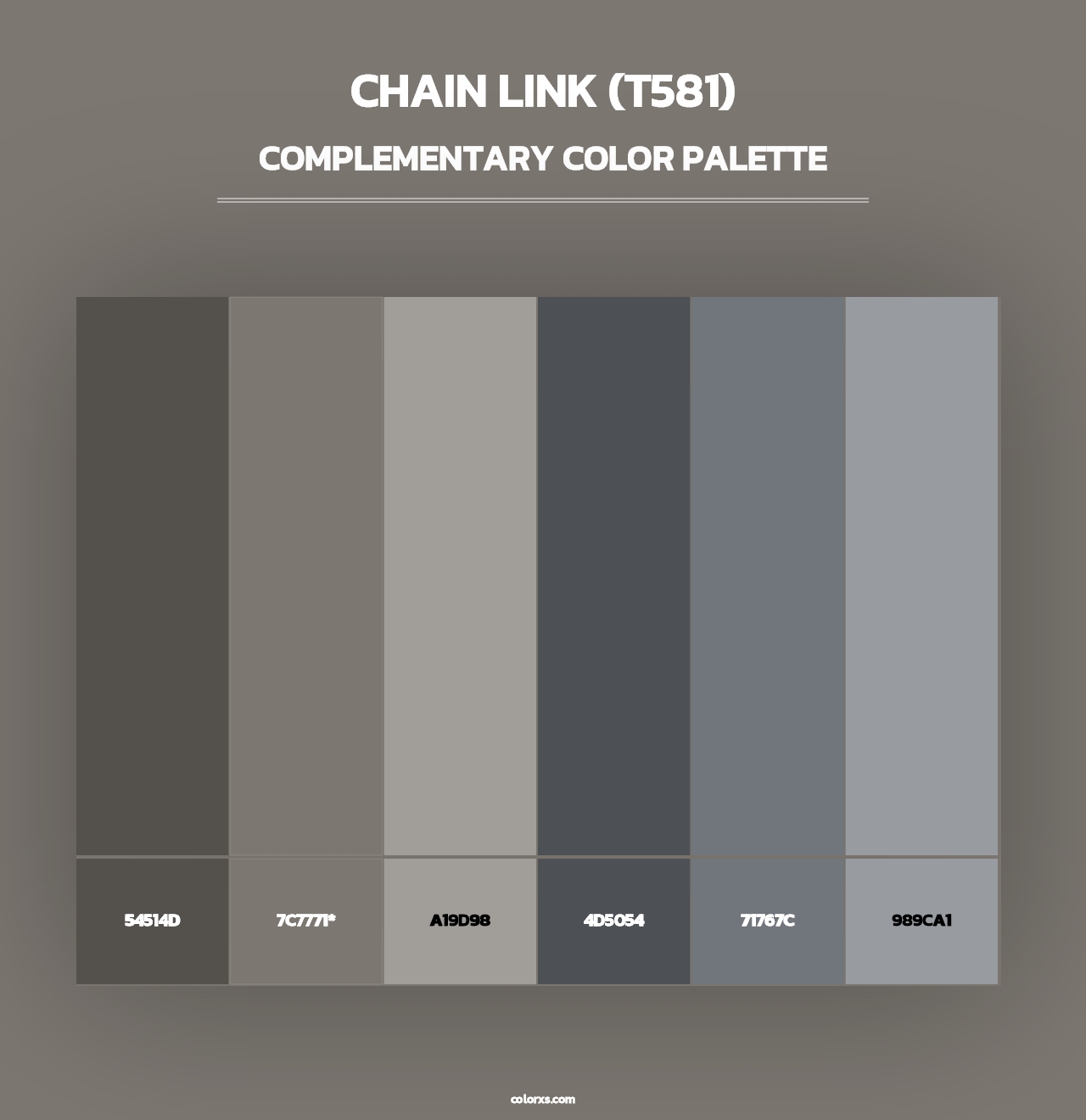 Chain Link (T581) - Complementary Color Palette