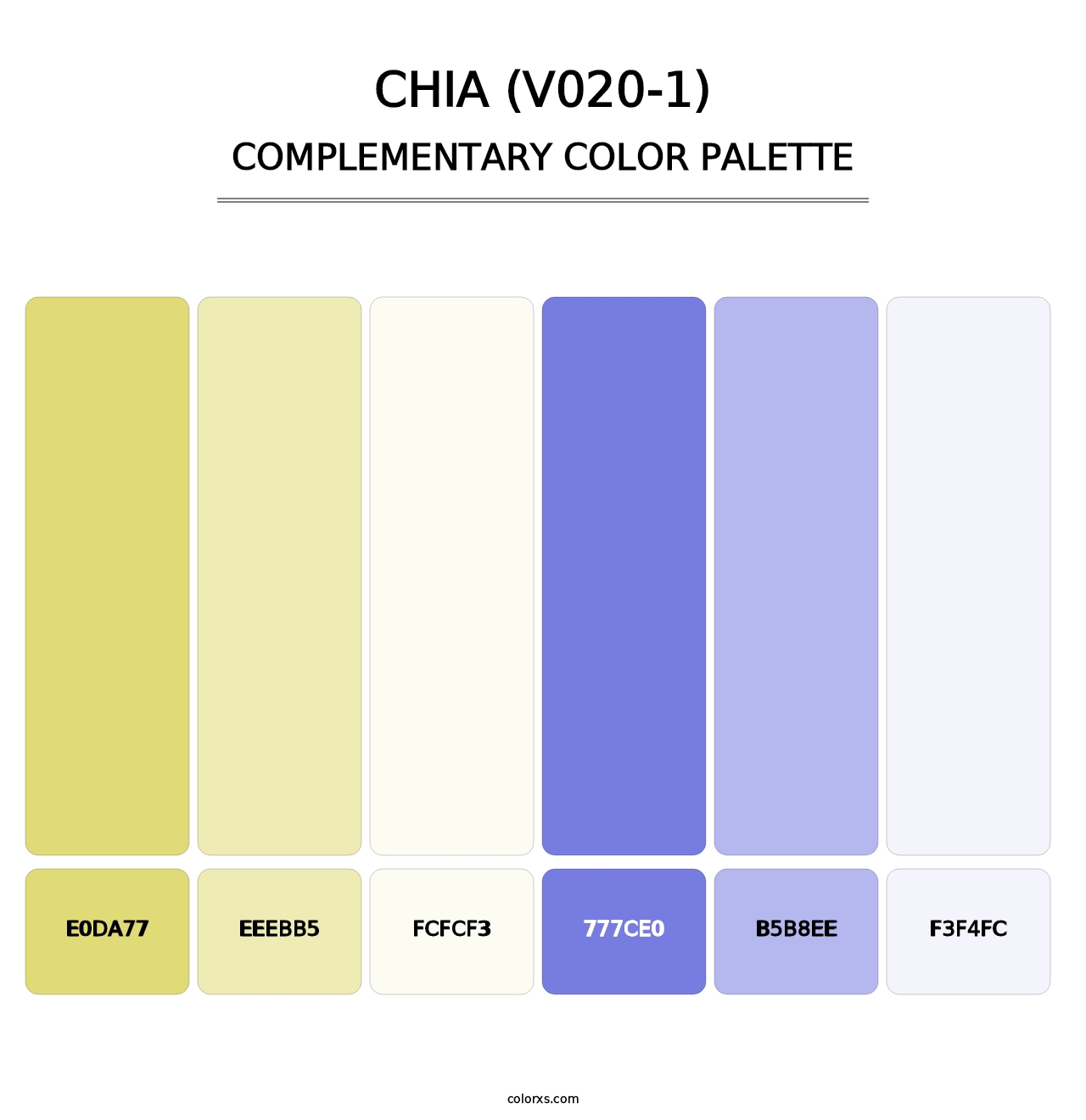 Chia (V020-1) - Complementary Color Palette