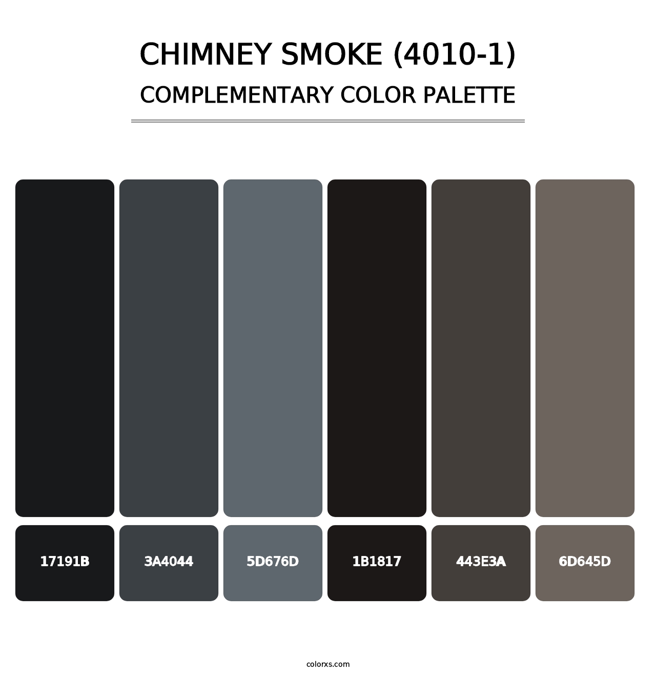 Chimney Smoke (4010-1) - Complementary Color Palette