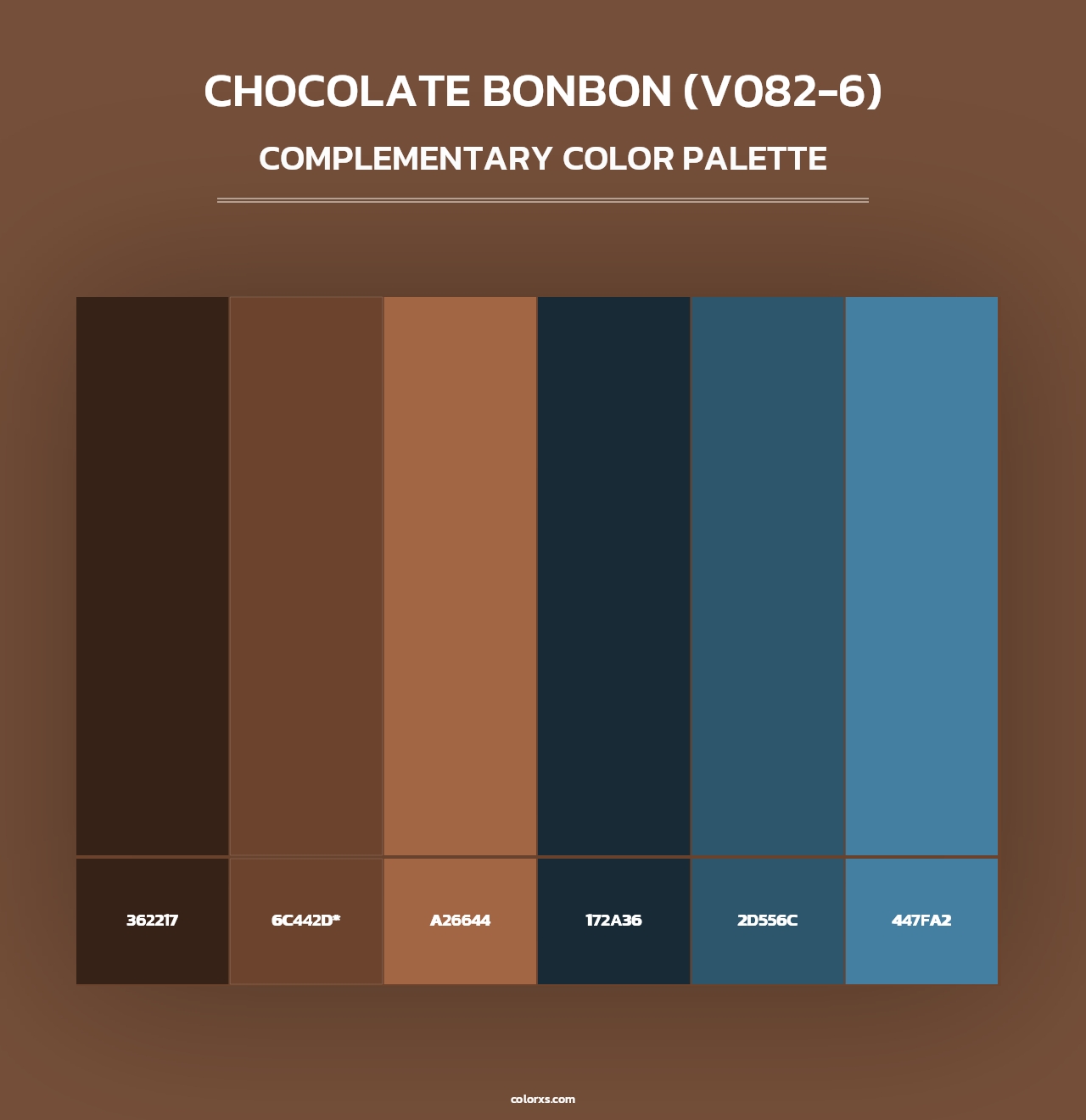 Chocolate Bonbon (V082-6) - Complementary Color Palette
