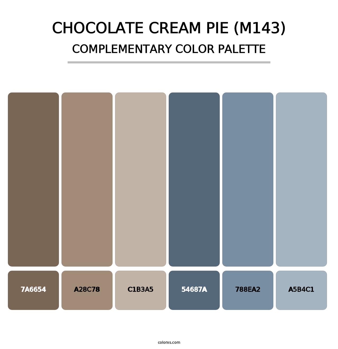 Chocolate Cream Pie (M143) - Complementary Color Palette