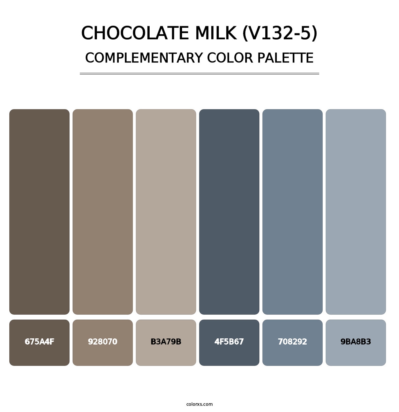 Chocolate Milk (V132-5) - Complementary Color Palette