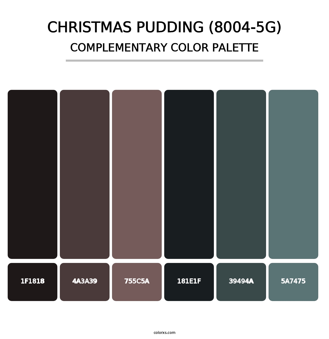 Christmas Pudding (8004-5G) - Complementary Color Palette