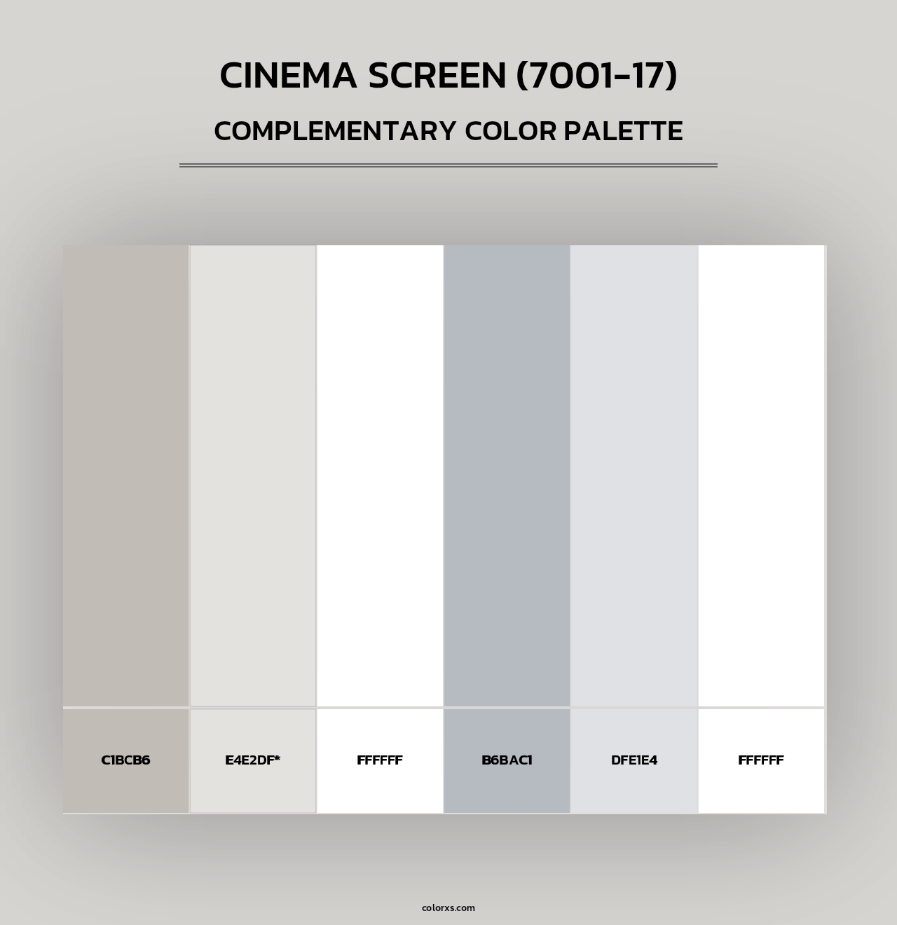 Cinema Screen (7001-17) - Complementary Color Palette