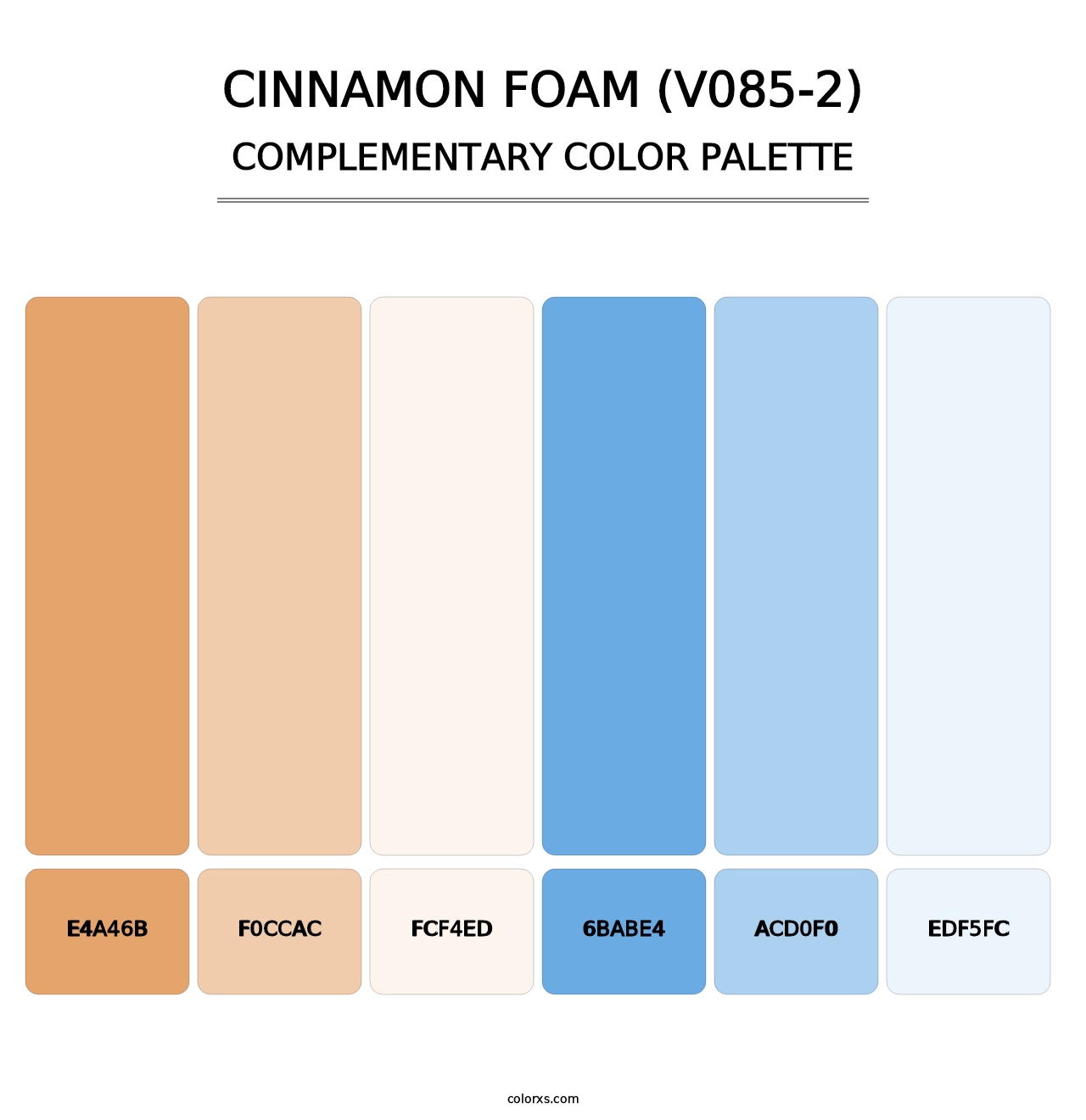 Cinnamon Foam (V085-2) - Complementary Color Palette
