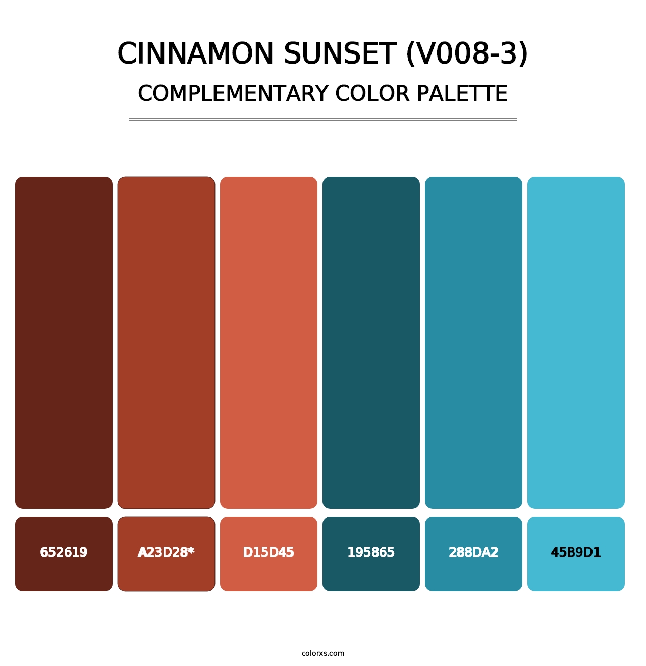 Cinnamon Sunset (V008-3) - Complementary Color Palette