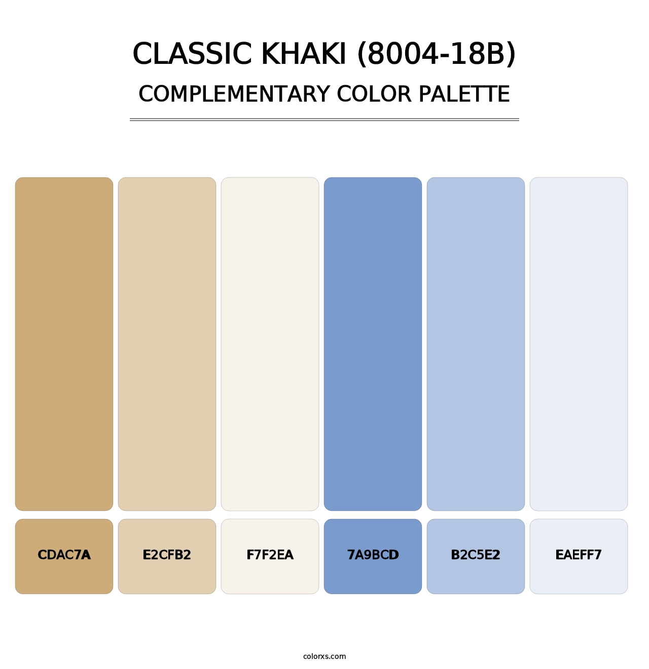 Classic Khaki (8004-18B) - Complementary Color Palette