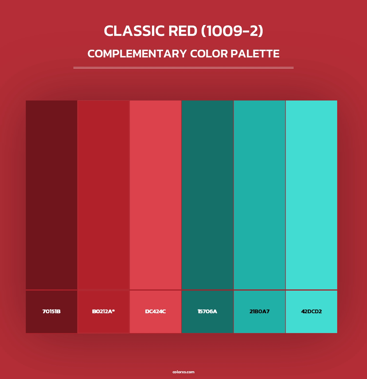 Classic Red (1009-2) - Complementary Color Palette