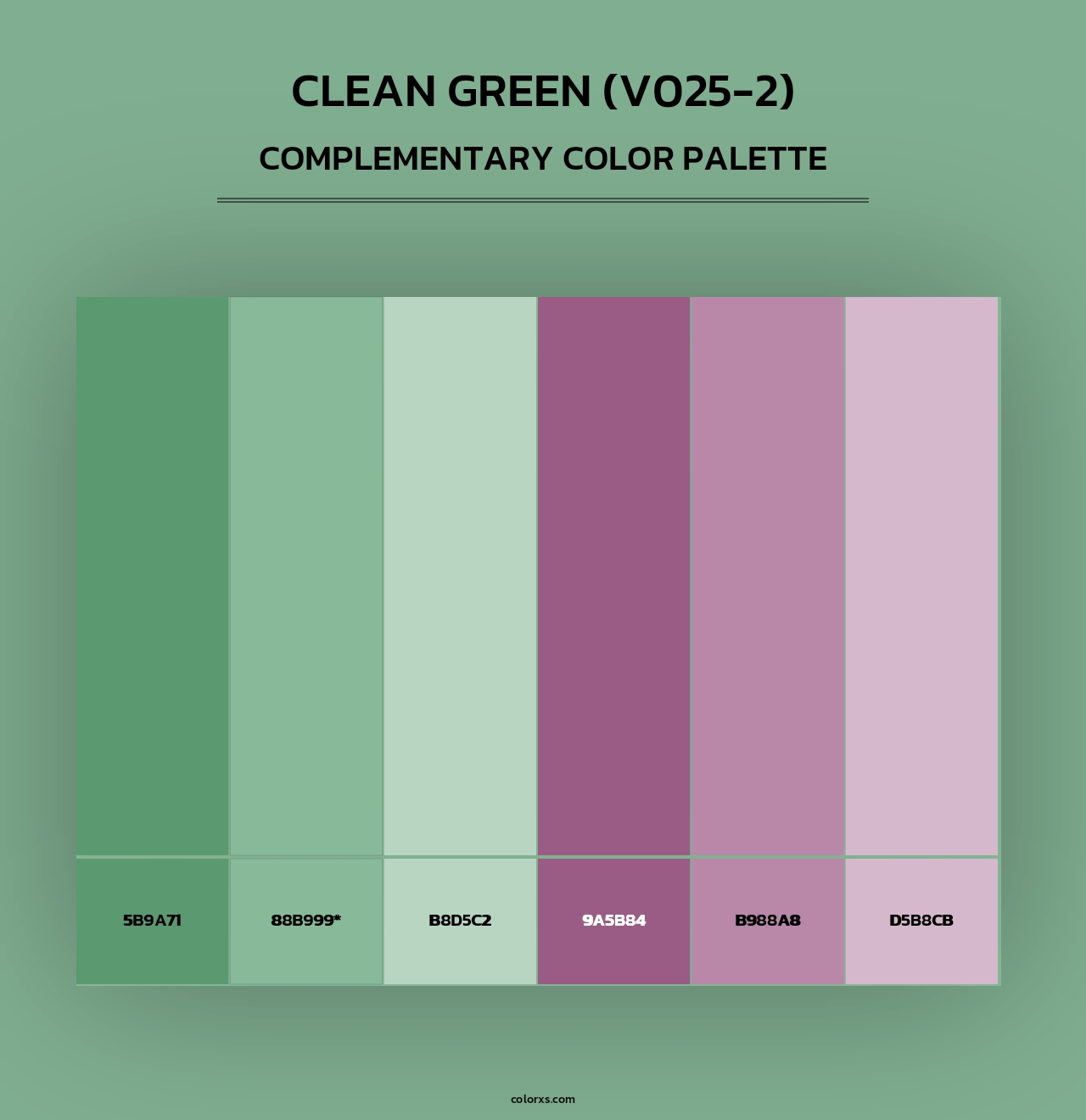 Clean Green (V025-2) - Complementary Color Palette