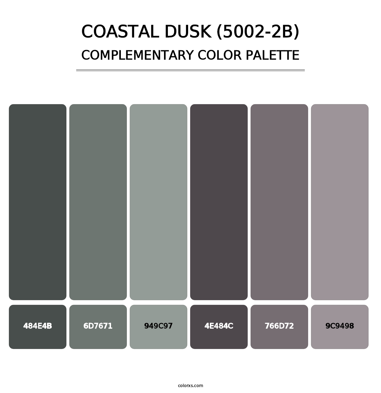 Coastal Dusk (5002-2B) - Complementary Color Palette