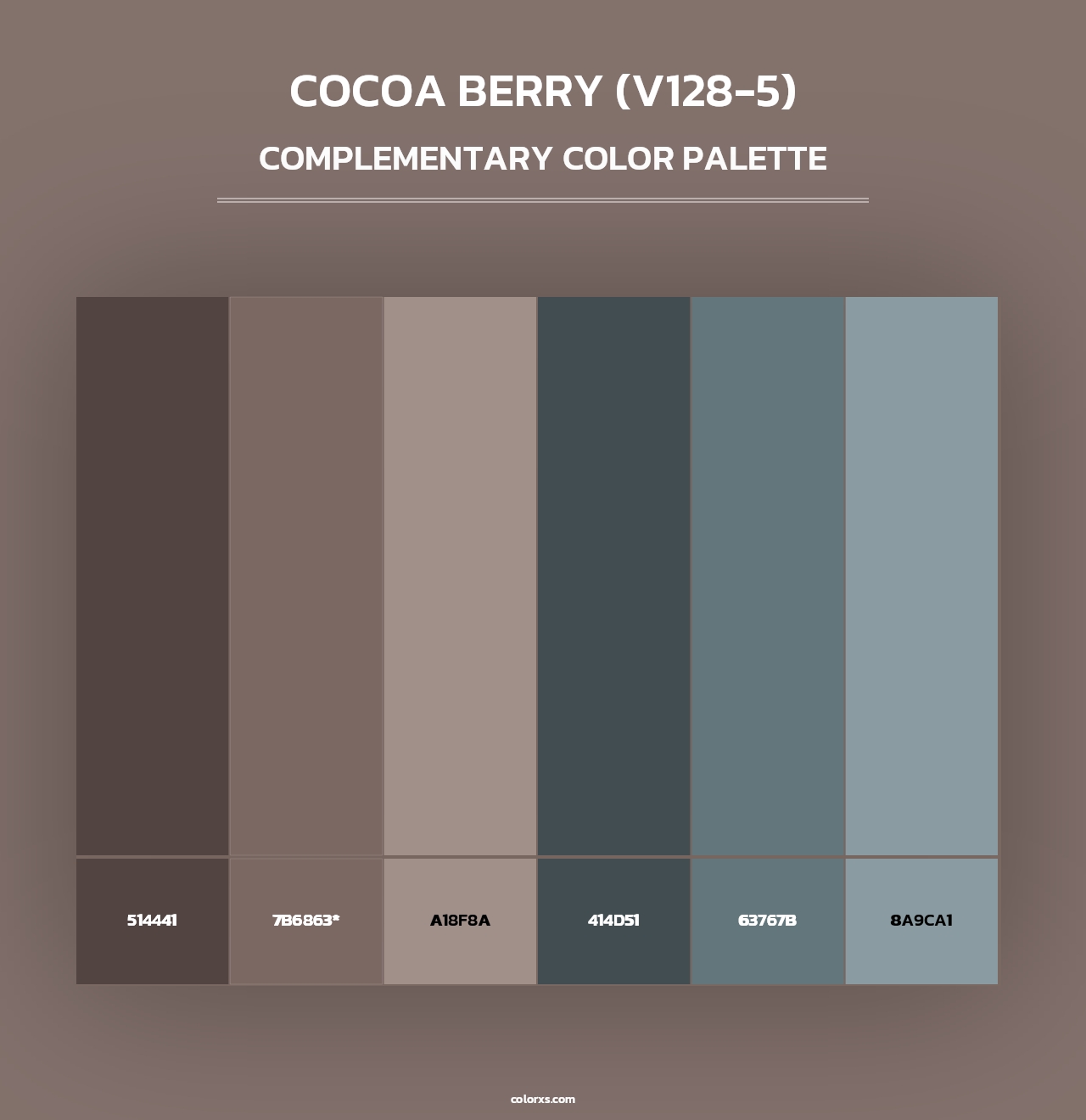 Cocoa Berry (V128-5) - Complementary Color Palette