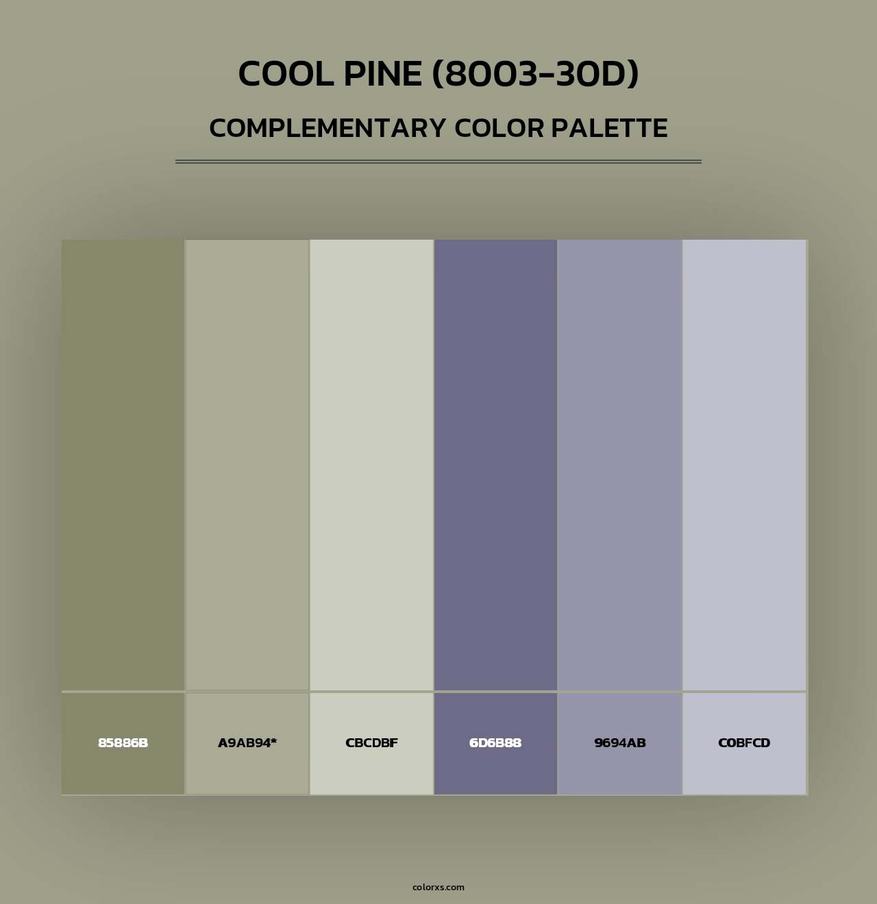Cool Pine (8003-30D) - Complementary Color Palette