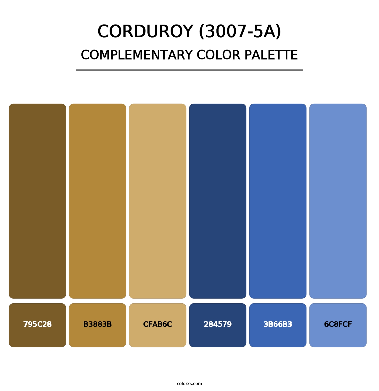 Corduroy (3007-5A) - Complementary Color Palette