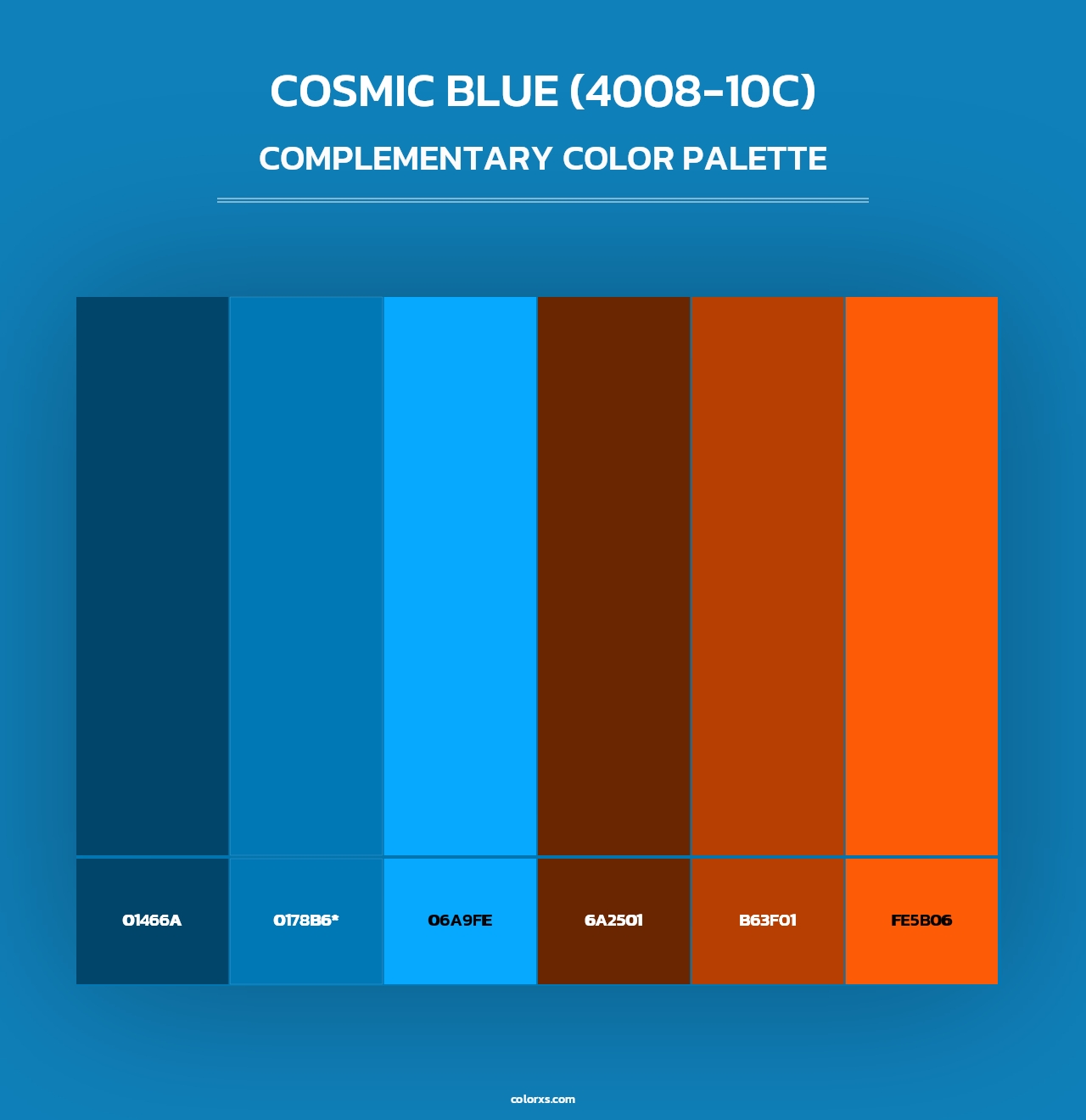 Cosmic Blue (4008-10C) - Complementary Color Palette